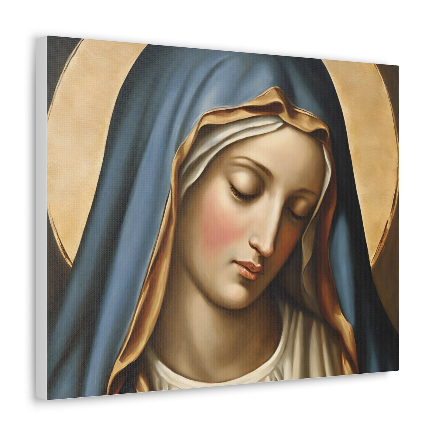 Virgin Mary Gallery Wrap Canvas, Modern Wall Canvas for the Living Room, Cotton Canvas Fabric, Minimalist Wall Canvas, Housewarming Gift