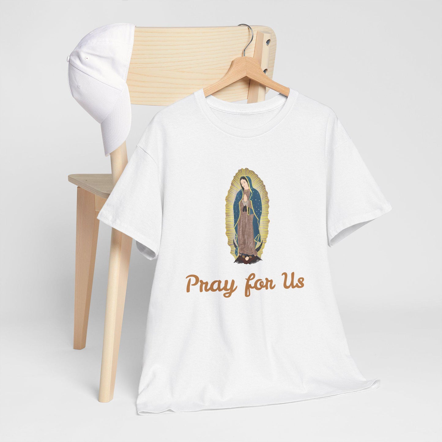 Our Lady of Guadalupe Unisex Tee, Religious Graphic T-Shirt, Virgin Mary Cotton Shirt, Catholic Gift, Mexican Religious Art Top