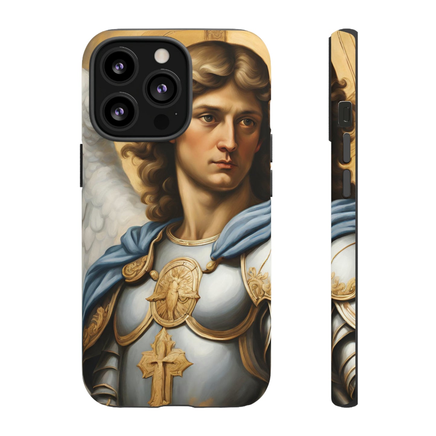 Saint Michael iPhone Tough Case, Protective Phone Case, Unique Phone Case, TPU Polycarbonate Case, Tough Phone Cases, Gift for Him
