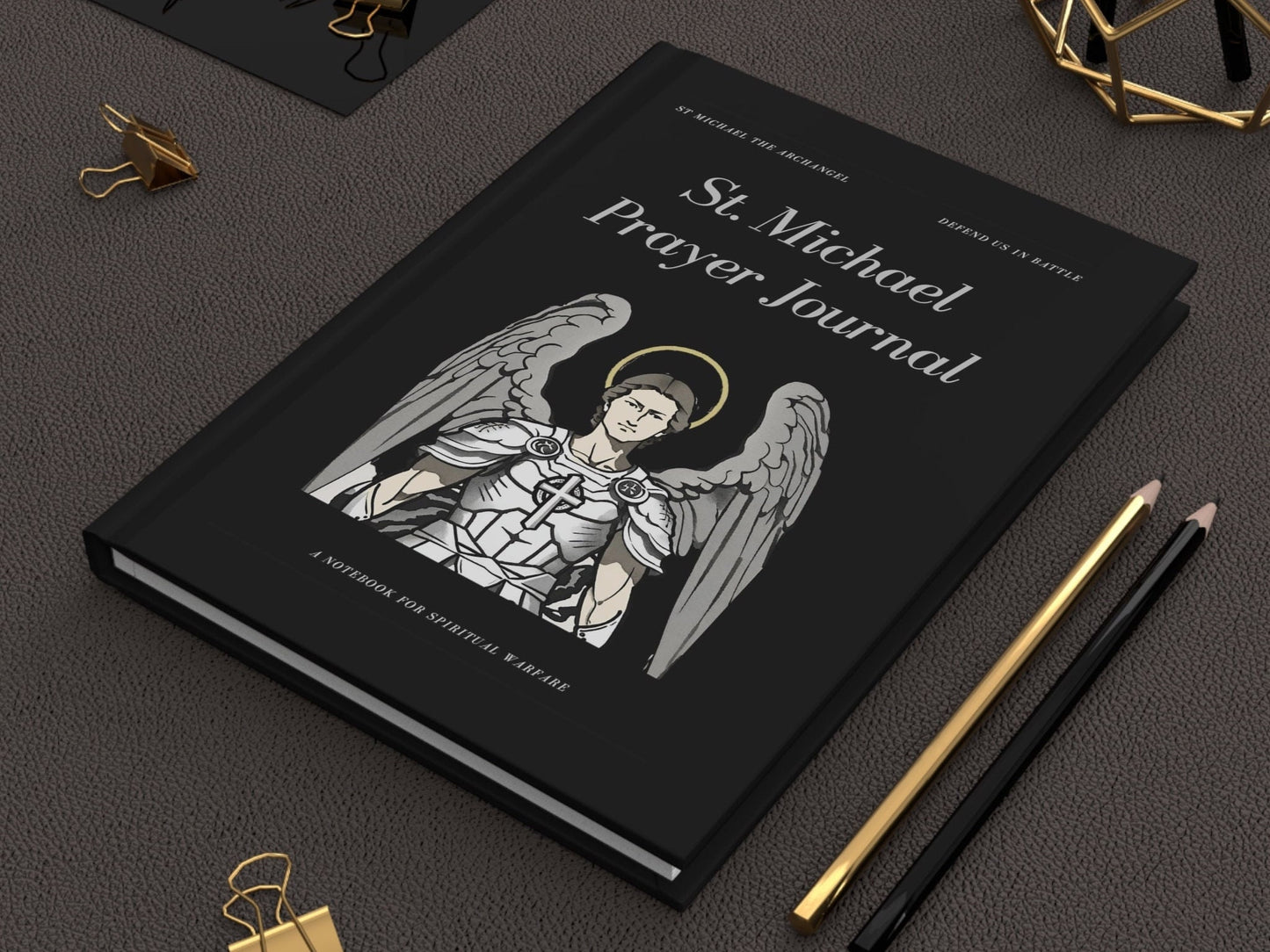 St Michael Blank Prayer Journal, Catholic Spiritual Reflections Notebook, Ruled Pages, Religious Diary, Catholic Gifts for Men
