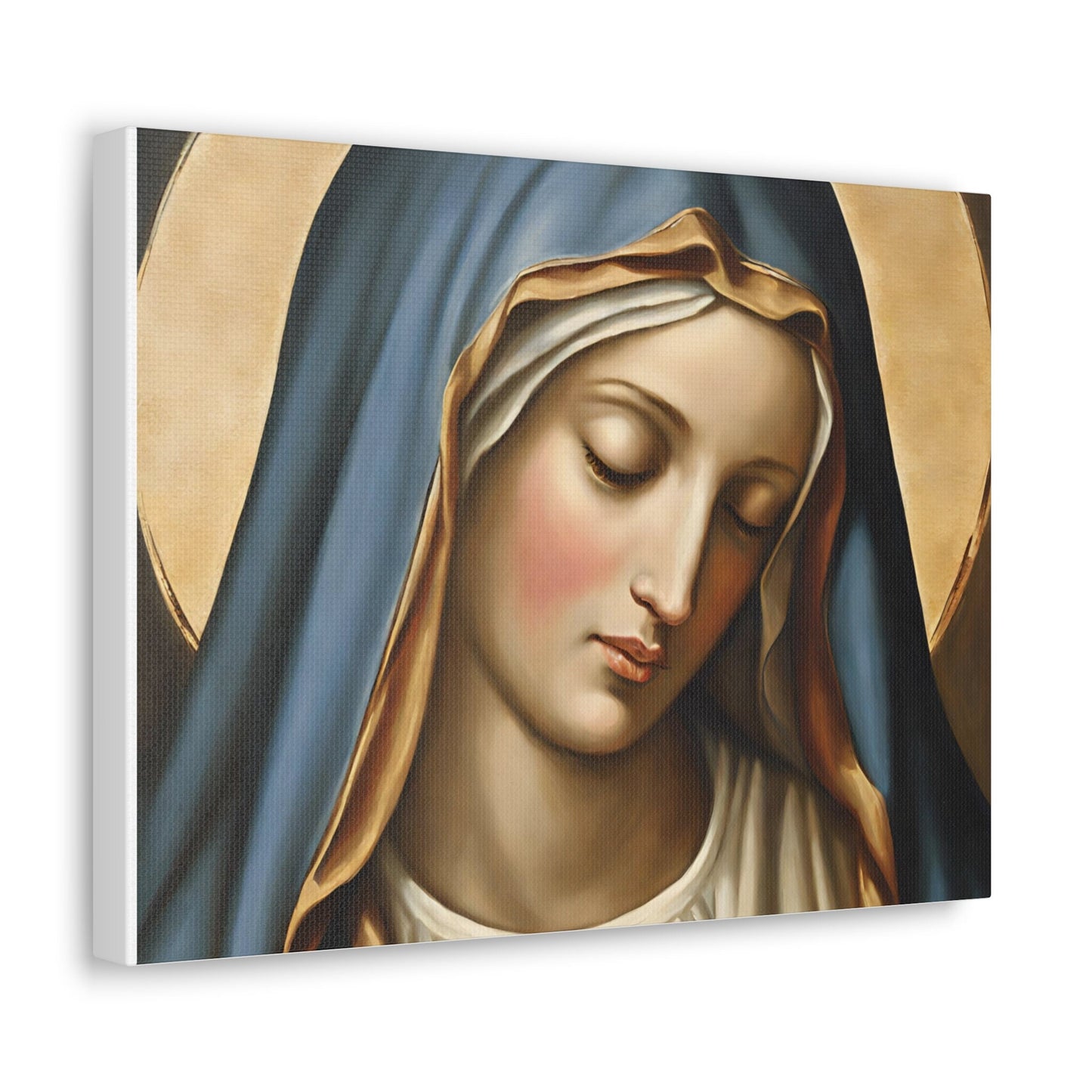 Virgin Mary Gallery Wrap Canvas, Modern Wall Canvas for the Living Room, Cotton Canvas Fabric, Minimalist Wall Canvas, Housewarming Gift