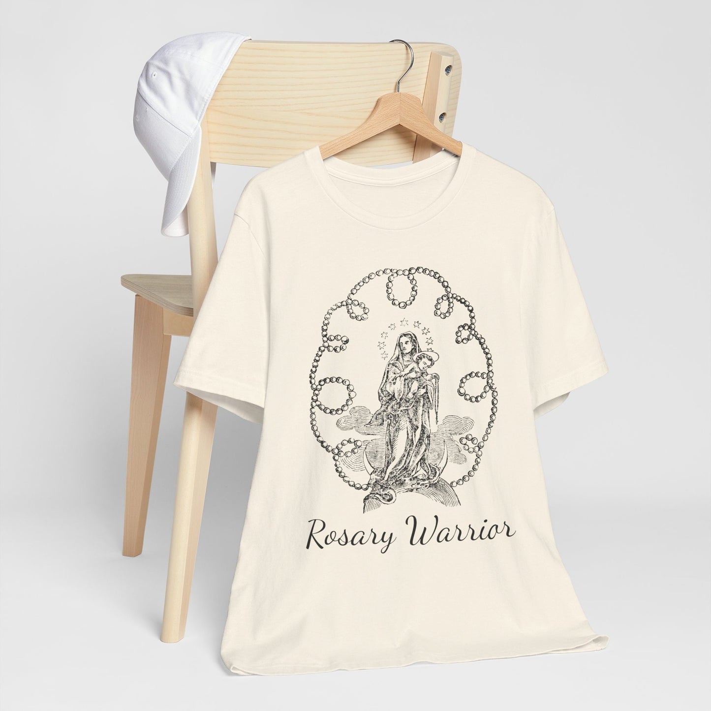 Rosary Warrior Tee, Our Lady of the Rosary T-Shirt, Holy Rosary Top, Comfy T Shirt, Catholic Gifts