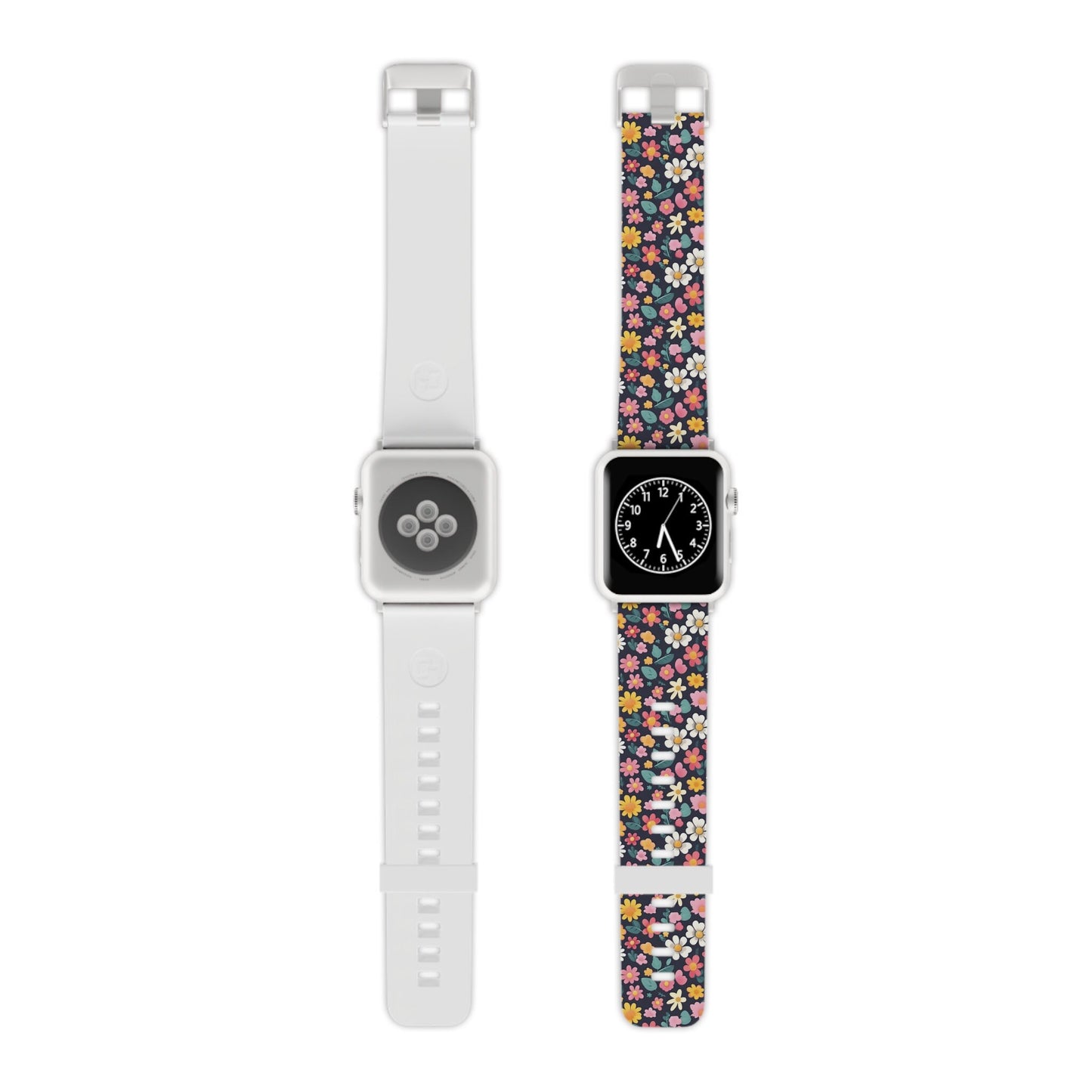 Floral Apple Watch Band Series 9/8/7/6/5/4/3/2/1/SE/Ultra, Applewatch Band 38 40mm, Apple WatchBand 42 44mm, Elastomer Watch Strap