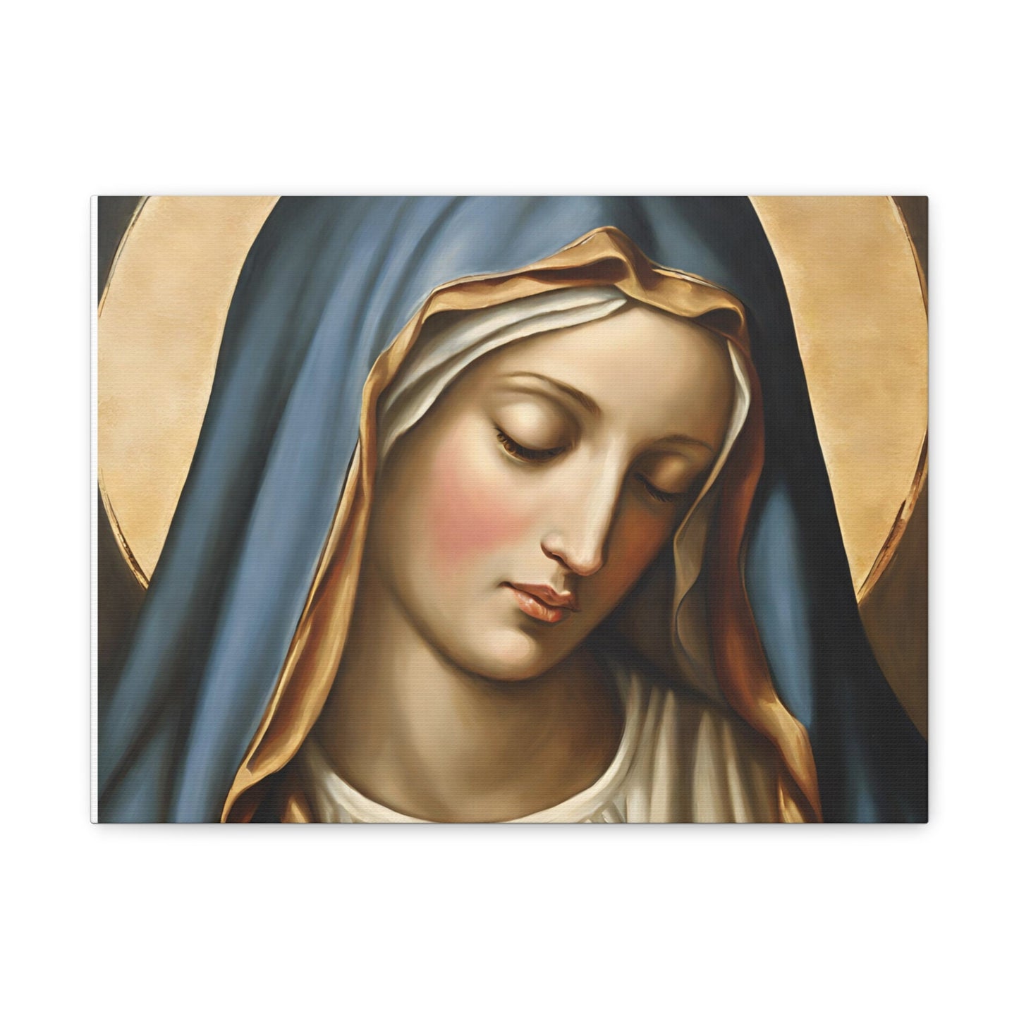 Virgin Mary Gallery Wrap Canvas, Modern Wall Canvas for the Living Room, Cotton Canvas Fabric, Minimalist Wall Canvas, Housewarming Gift