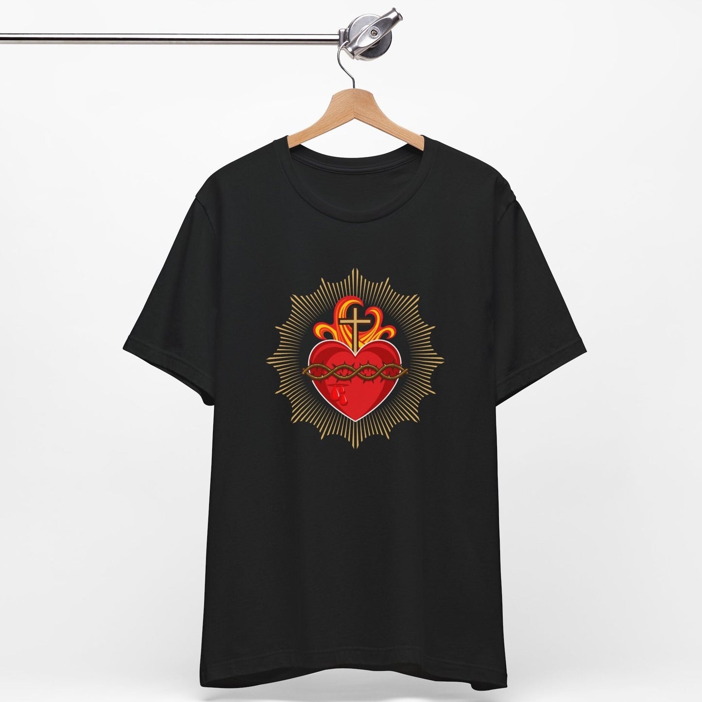 Catholic Sacred Heart of Jesus Tee, Sacred Heart T-Shirt, Sacred Heart Top, Comfy T Shirt, Catholic Gifts