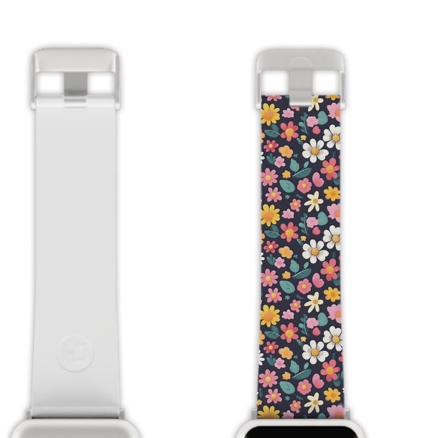 Floral Apple Watch Band Series 9/8/7/6/5/4/3/2/1/SE/Ultra, Applewatch Band 38 40mm, Apple WatchBand 42 44mm, Elastomer Watch Strap