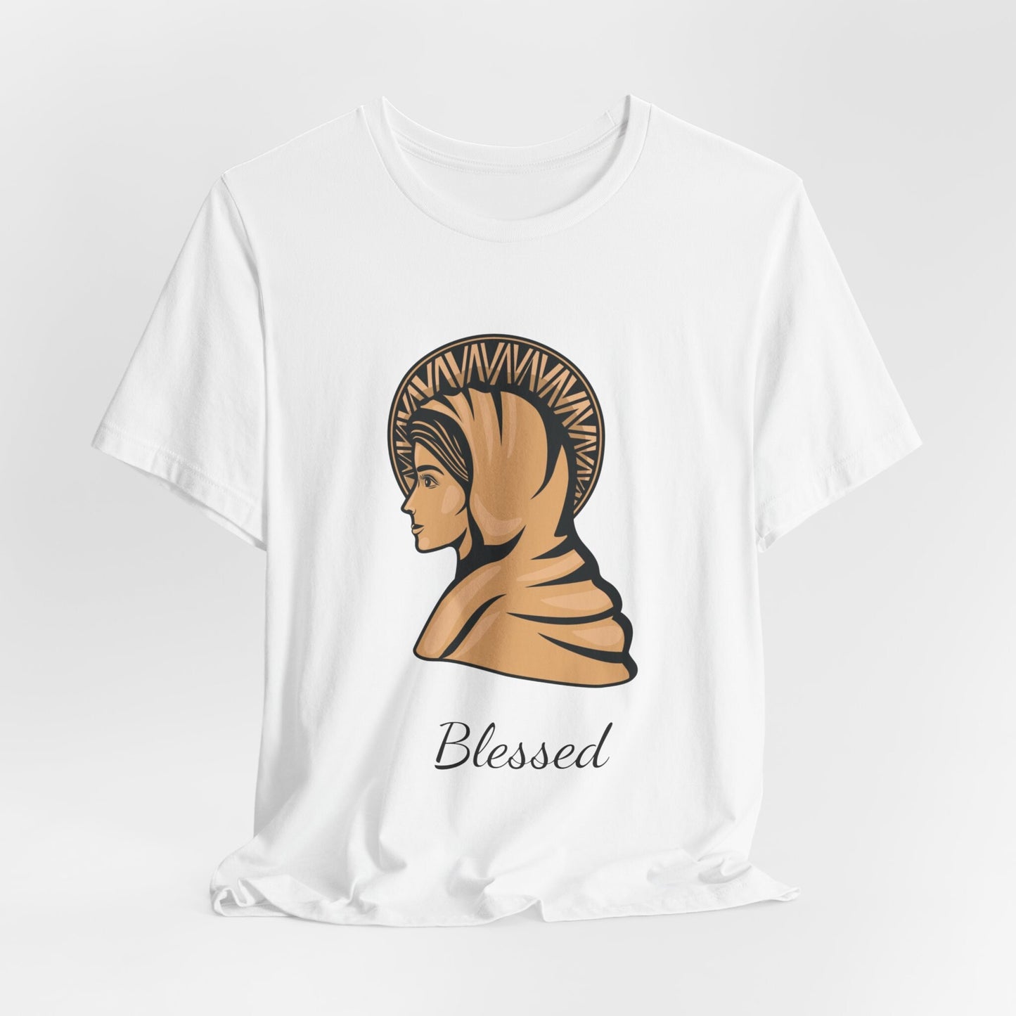 Blessed Virgin Mary Tee, Our Lady T-Shirt, Mother of God Rosary Top, Comfy T Shirt, Catholic Gifts