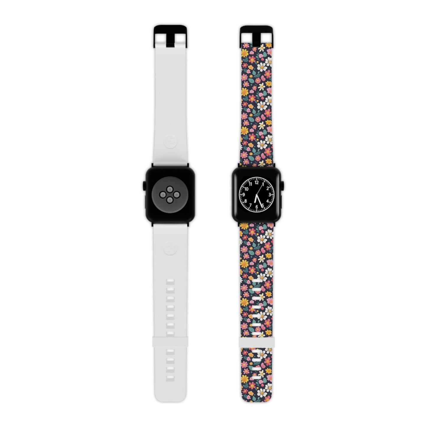 Floral Apple Watch Band Series 9/8/7/6/5/4/3/2/1/SE/Ultra, Applewatch Band 38 40mm, Apple WatchBand 42 44mm, Elastomer Watch Strap