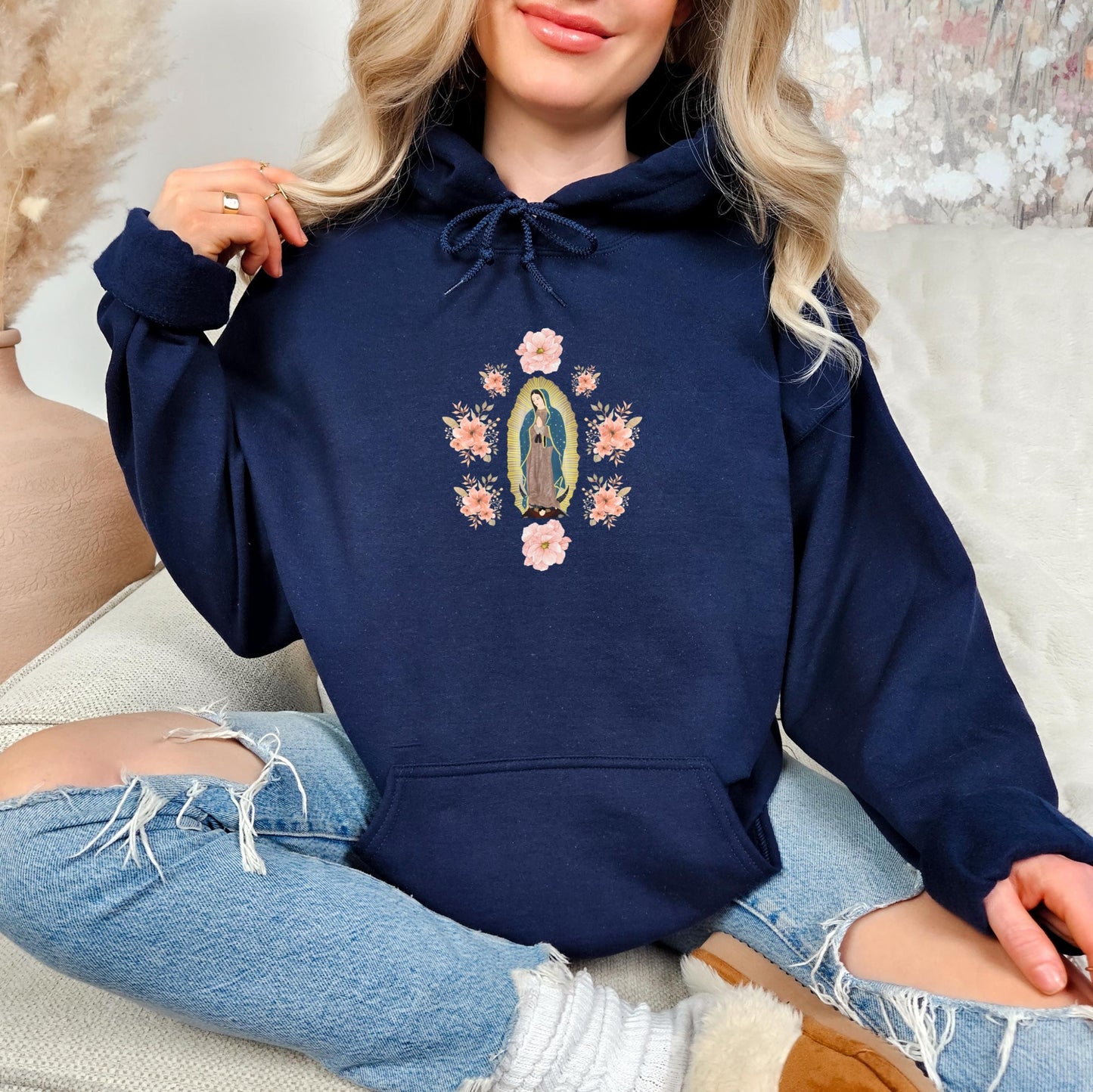 Our Lady of Guadalupe Hoodie, Virgin de Guadalupe Sweatshirt, Religious Catholic Gift, Religious Apparel, Catholic Clothing, Blessed Virgin