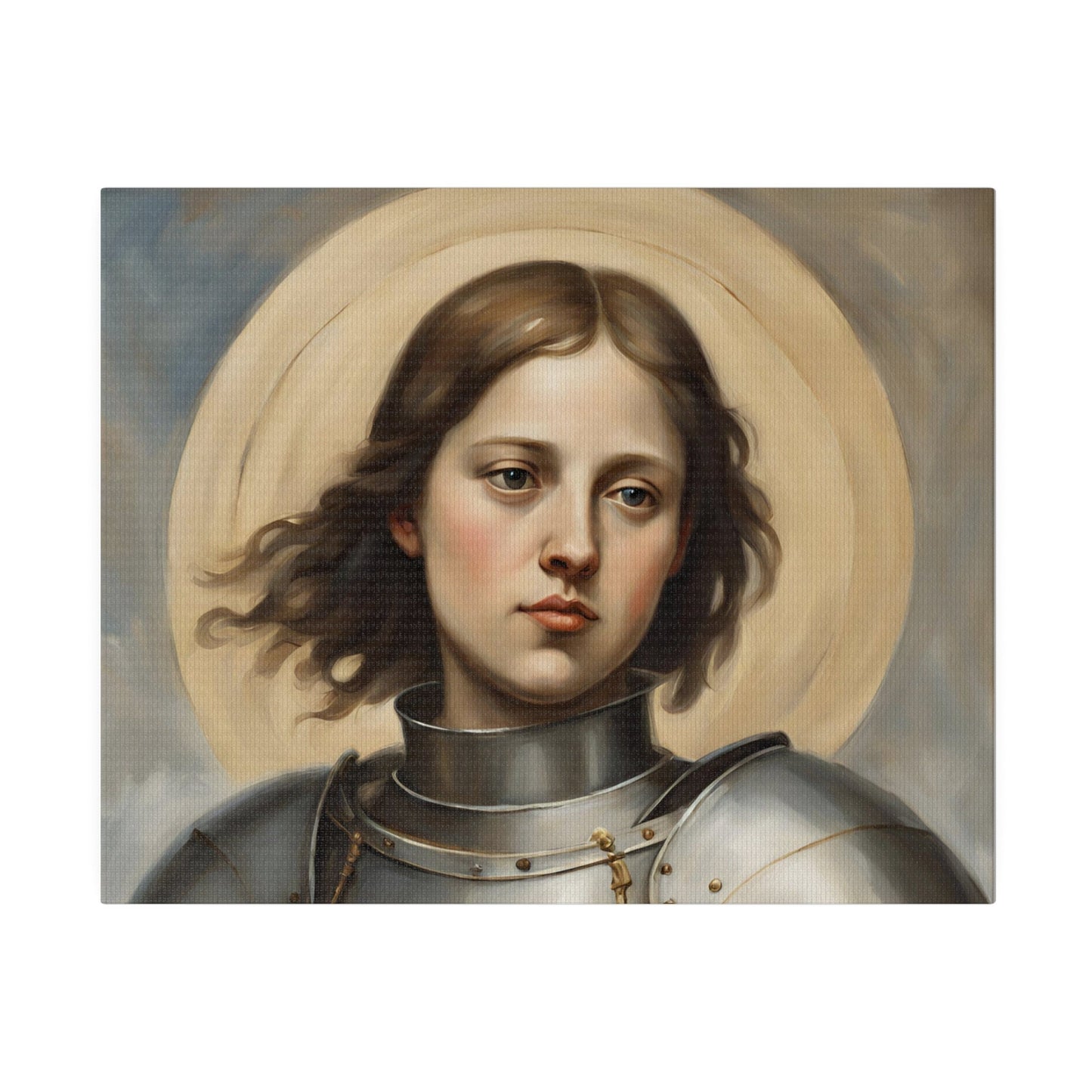 Saint Joan of Arc Matte Canvas, Modern Wall Canvas for the Living Room, Cotton and Polyester Canvas, Minimalist Wall Canvas, Home Decor