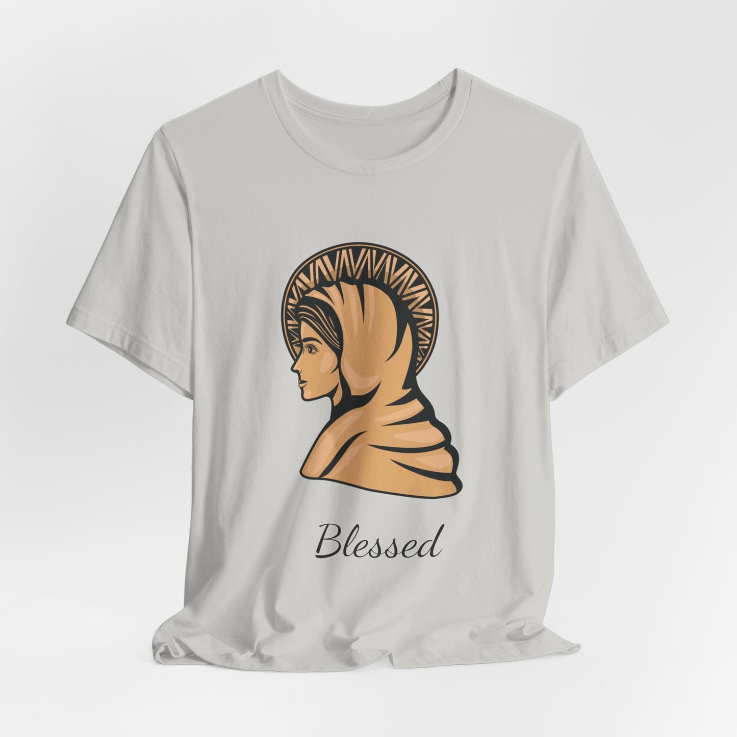 Blessed Virgin Mary Tee, Our Lady T-Shirt, Mother of God Rosary Top, Comfy T Shirt, Catholic Gifts