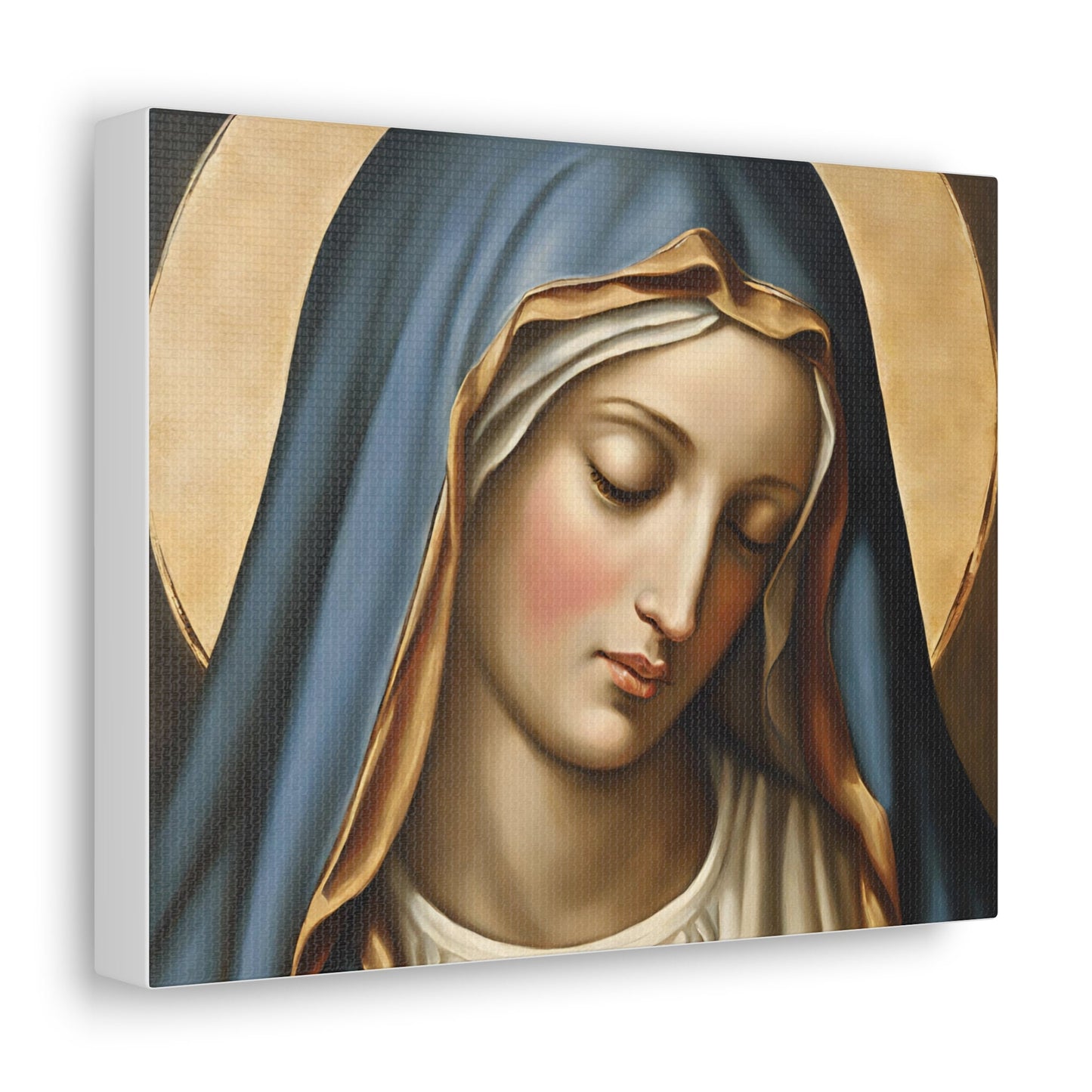 Virgin Mary Gallery Wrap Canvas, Modern Wall Canvas for the Living Room, Cotton Canvas Fabric, Minimalist Wall Canvas, Housewarming Gift