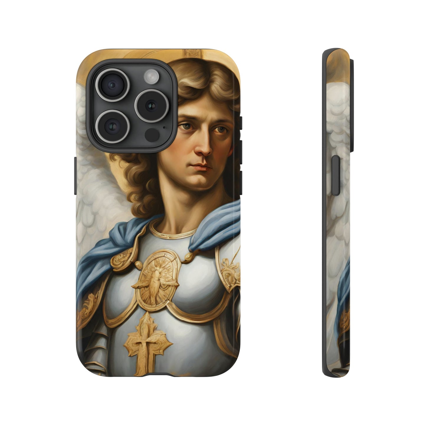 Saint Michael iPhone Tough Case, Protective Phone Case, Unique Phone Case, TPU Polycarbonate Case, Tough Phone Cases, Gift for Him