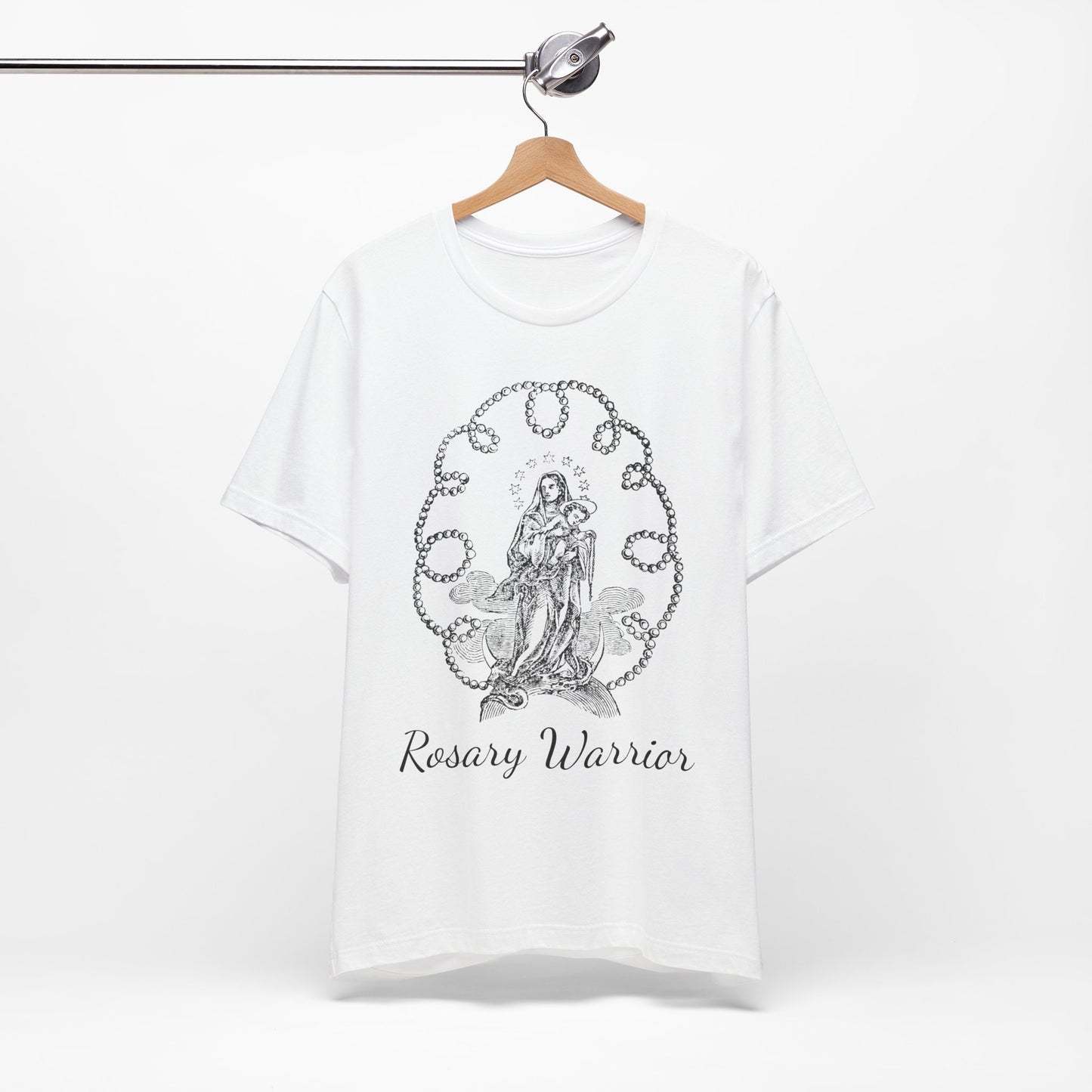 Rosary Warrior Tee, Our Lady of the Rosary T-Shirt, Holy Rosary Top, Comfy T Shirt, Catholic Gifts