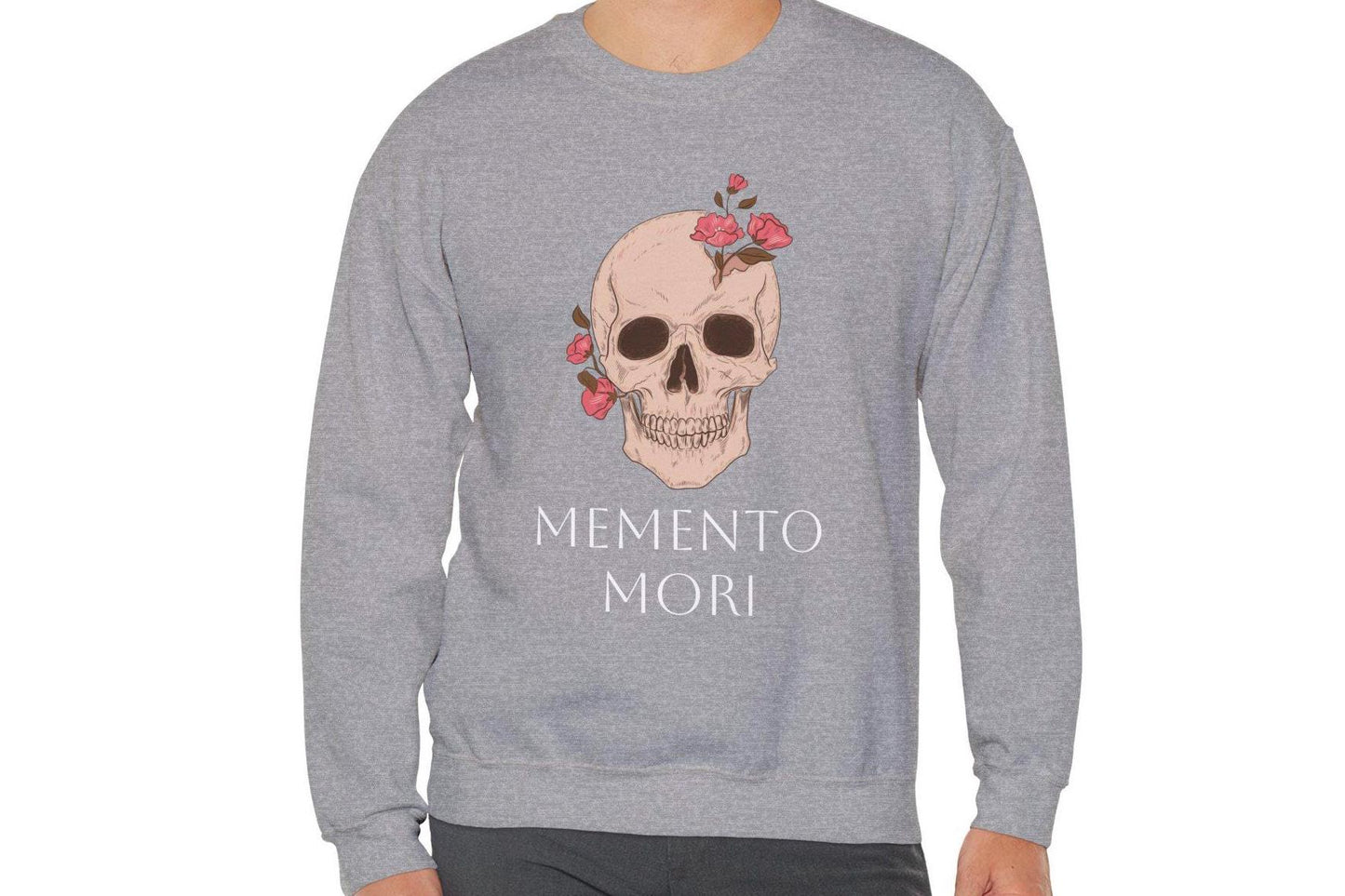 Memento Mori Catholic Sweatshirt, Unisex Sweatshirt, Heavy Blend Crewneck, Catholic Gift, Religious Apparel, Reminder of Death, Christian