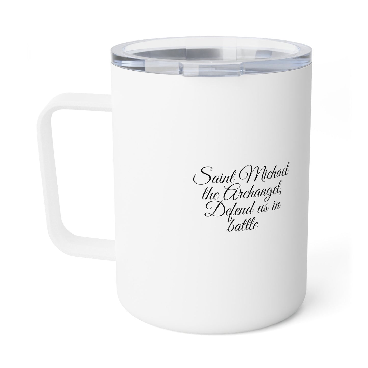 Saint Michael the Archangel Insulated Coffee Mug | 10oz | Snap-on Lid
