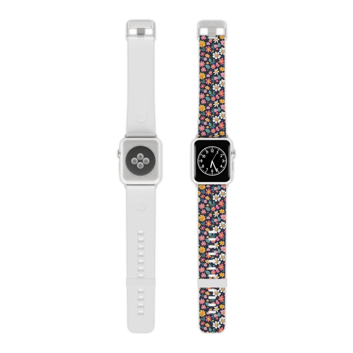 Floral Apple Watch Band Series 9/8/7/6/5/4/3/2/1/SE/Ultra, Applewatch Band 38 40mm, Apple WatchBand 42 44mm, Elastomer Watch Strap