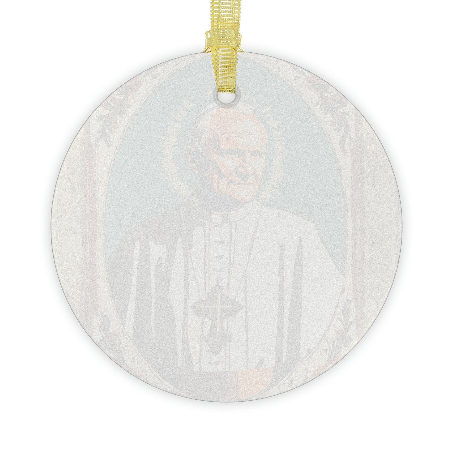 Saint John Paul II Glass Ornament, Catholic Christmas Ornaments, Catholic Gifts, Pope St JP2 Ornament