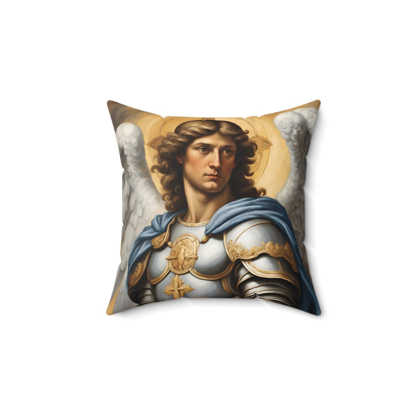 Indoor Square Throw Pillows, Saint Michael the Archangel-Themed Pillow, Decorative Accent Pillow, Modern Decorative Pillows