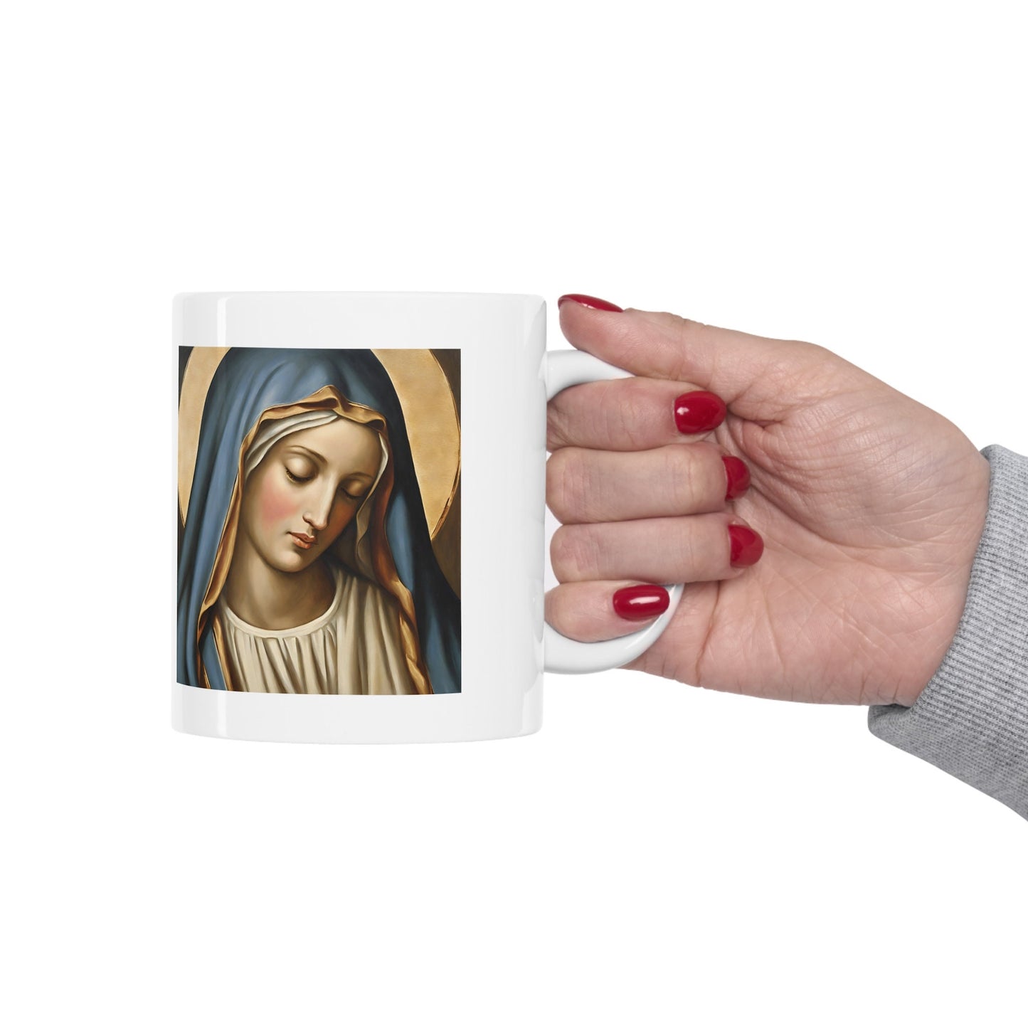 Hail Mary Coffee Mug, Virgin Mary Gift, Marian Catholic Women’s Gift, Catholic Mug, Mother’s Day Gift , Gift for Her