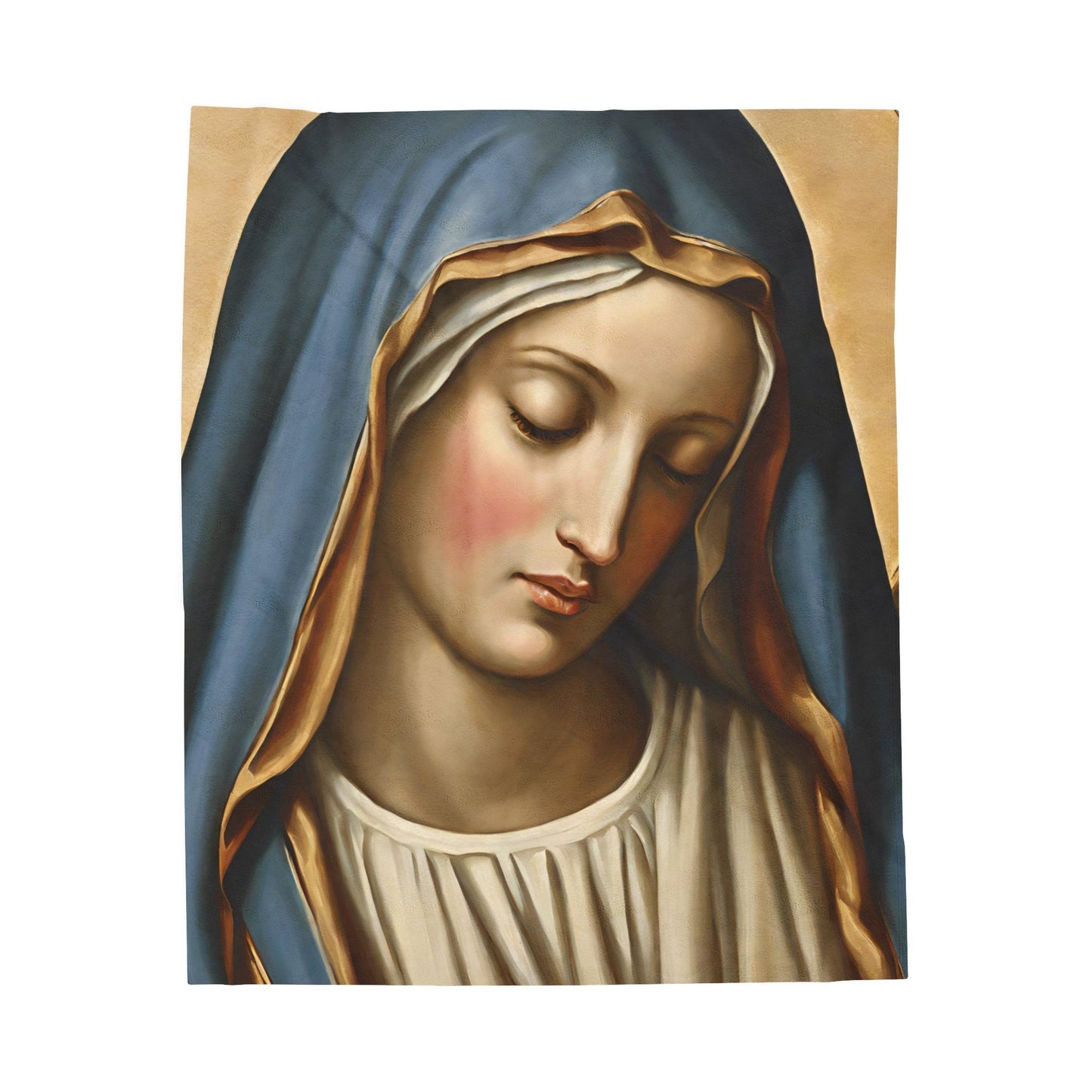 Virgin Mary Velveteen Plush Blankets, Super Soft Adult Blankets, Unique Handmade Blankets, Virgin Mary Blankets, Mothers Day Gifts