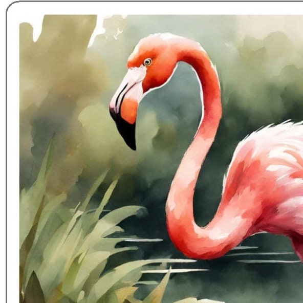 Flamingo Water Resistant Sticker, Vinyl Sticker, Animal Stickers, Cute Stickers, Matte Finish, Bird Stickers, Feathery Friends