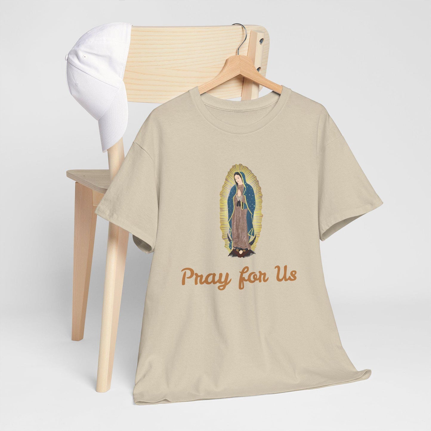 Our Lady of Guadalupe Unisex Tee, Religious Graphic T-Shirt, Virgin Mary Cotton Shirt, Catholic Gift, Mexican Religious Art Top
