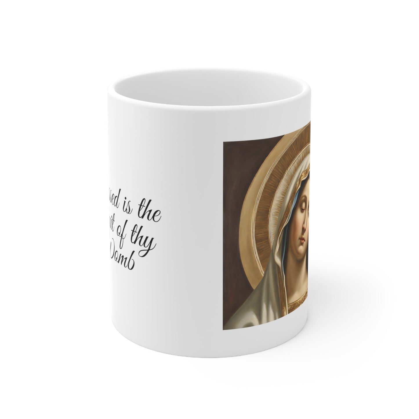 Coffee Mug Blessed Virgin Mary, Christmas Gift for Her, Marian Mug, Catholic Gifts
