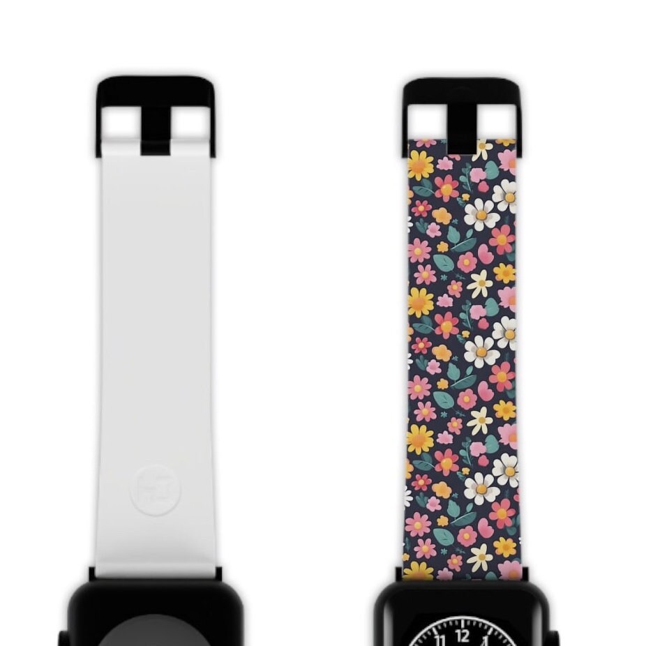 Floral Apple Watch Band Series 9/8/7/6/5/4/3/2/1/SE/Ultra, Applewatch Band 38 40mm, Apple WatchBand 42 44mm, Elastomer Watch Strap