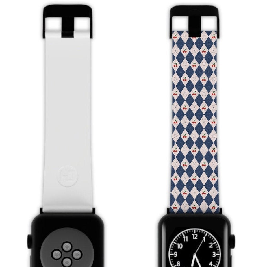 Argyle Apple Watch Band Series 9/8/7/6/5/4/3/2/1/SE/Ultra, Applewatch Band 38 40mm, Apple WatchBand 42 44mm, Elastomer Watch Strap