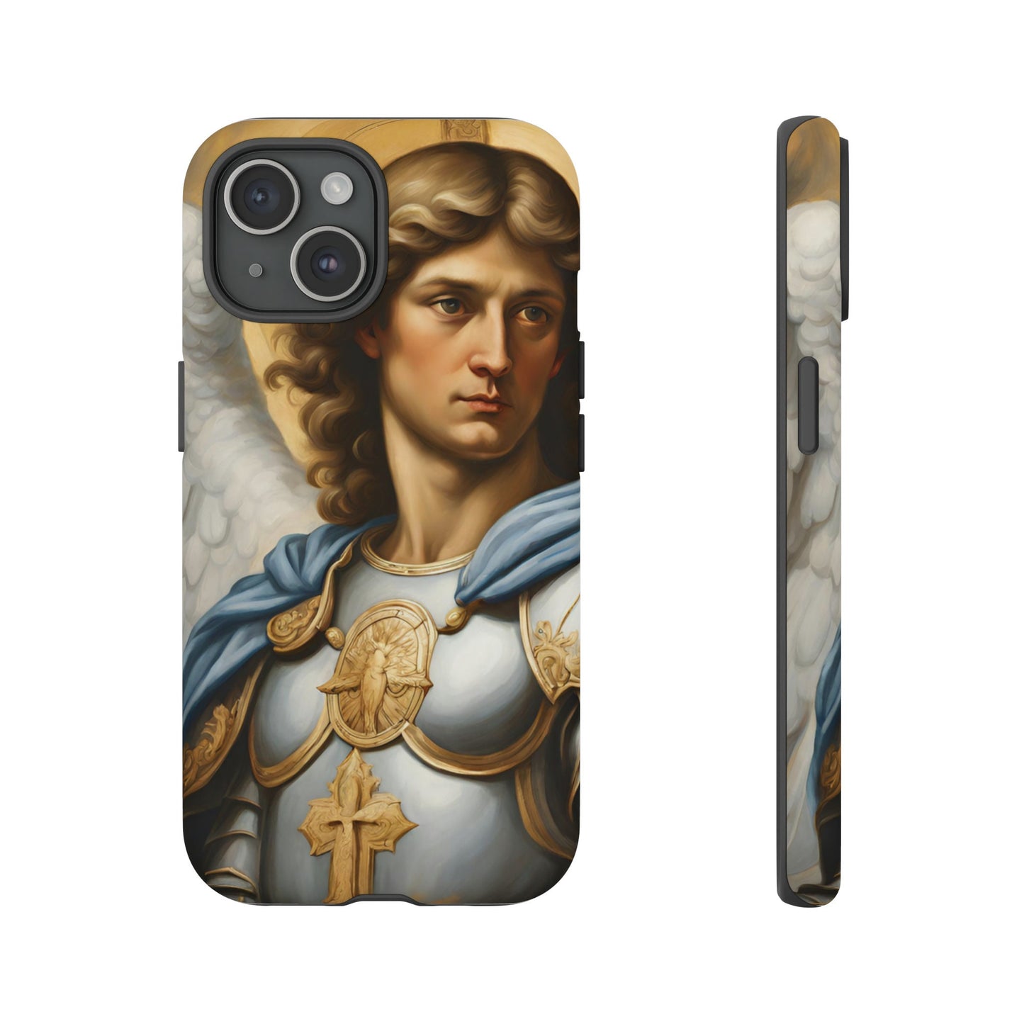 Saint Michael iPhone Tough Case, Protective Phone Case, Unique Phone Case, TPU Polycarbonate Case, Tough Phone Cases, Gift for Him
