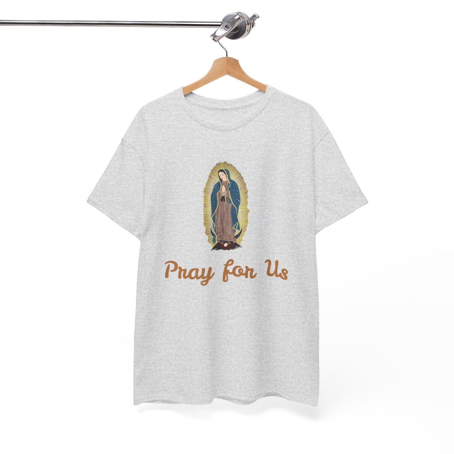 Our Lady of Guadalupe Unisex Tee, Religious Graphic T-Shirt, Virgin Mary Cotton Shirt, Catholic Gift, Mexican Religious Art Top