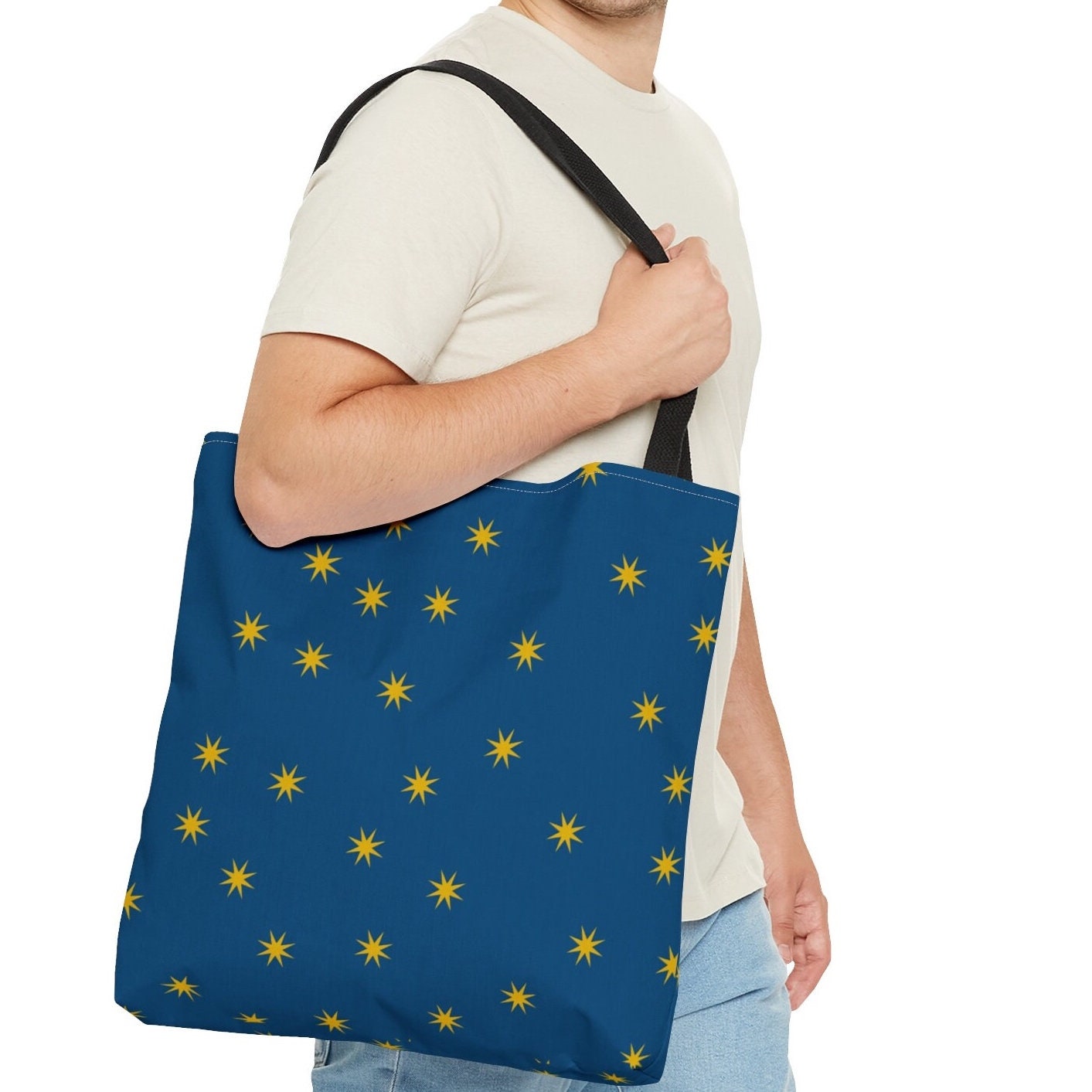 Guadalupe Stars Catholic Tote Bag, Our Lady of Guadalupe, Retro Catholic Totes, Marian Tote Bag, Vintage Style Daily Bag, Canvas Tote Bag