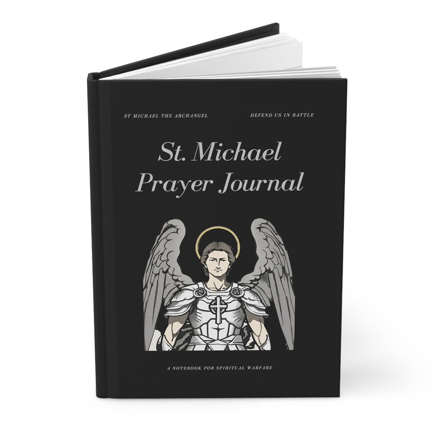 St Michael Blank Prayer Journal, Catholic Spiritual Reflections Notebook, Ruled Pages, Religious Diary, Catholic Gifts for Men
