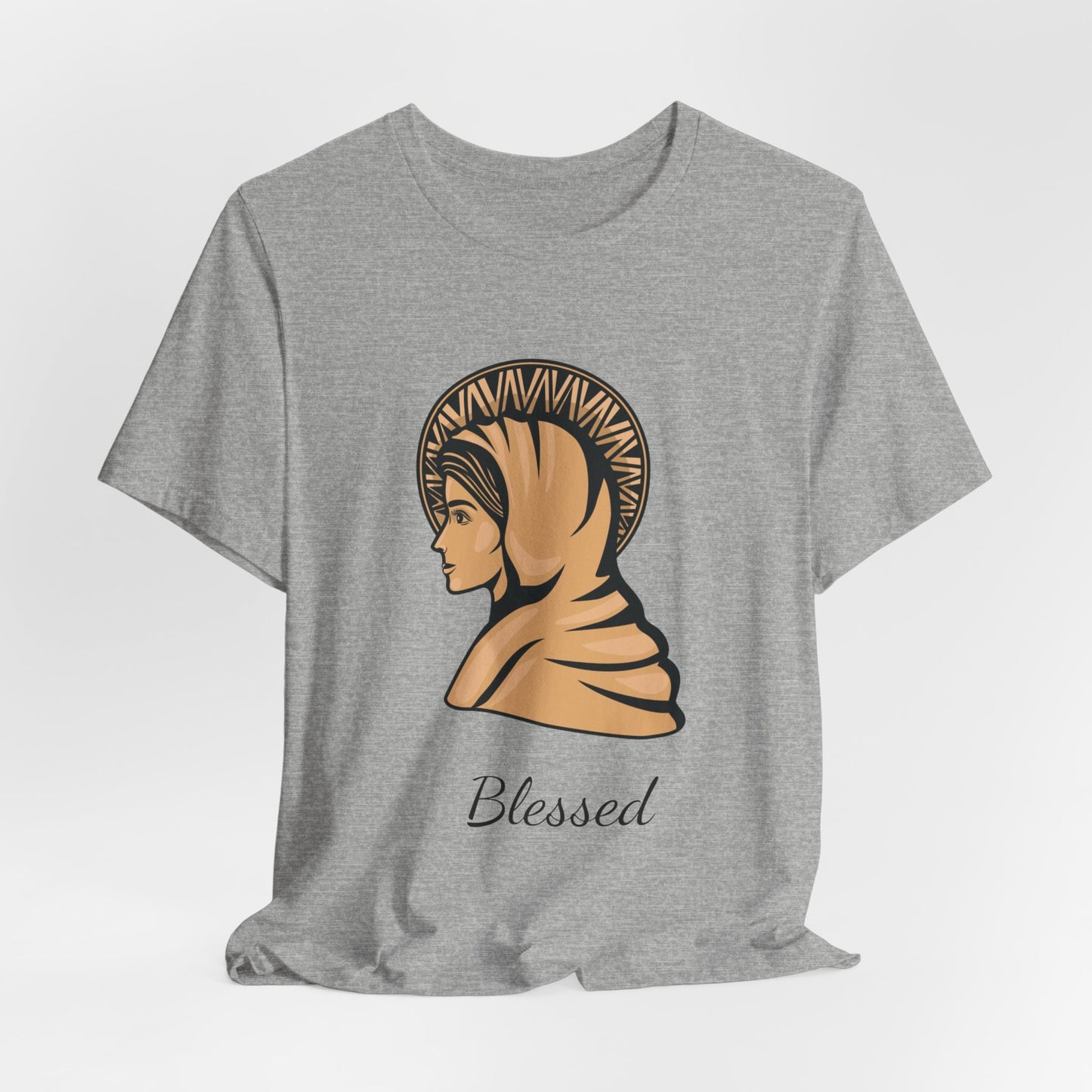 Blessed Virgin Mary Tee, Our Lady T-Shirt, Mother of God Rosary Top, Comfy T Shirt, Catholic Gifts