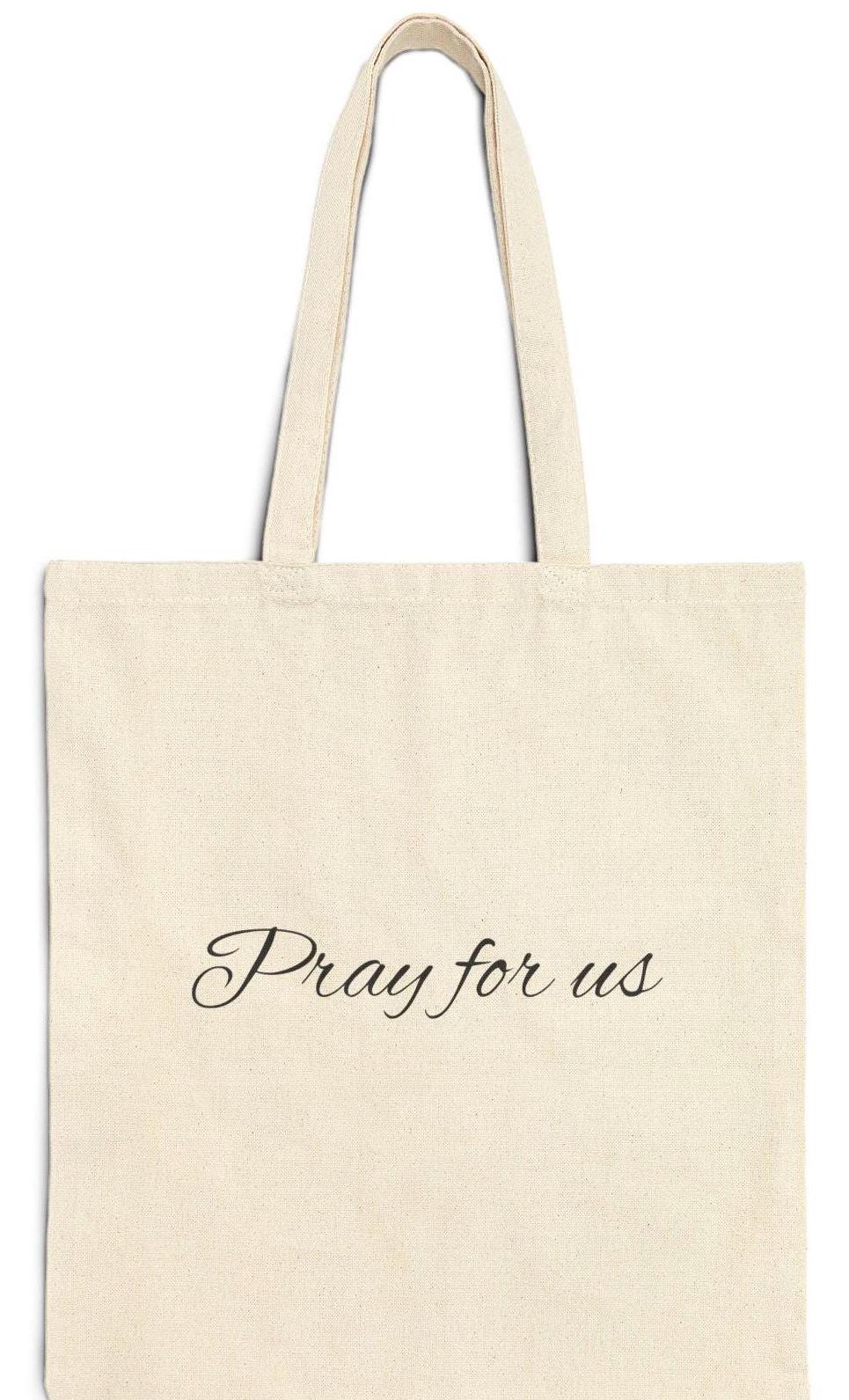 Virgin Mary Cotton Canvas Tote Bag, Christian Catholic Gift, Reusable Carryall, Shopping Handbag, Faithful Mother Design