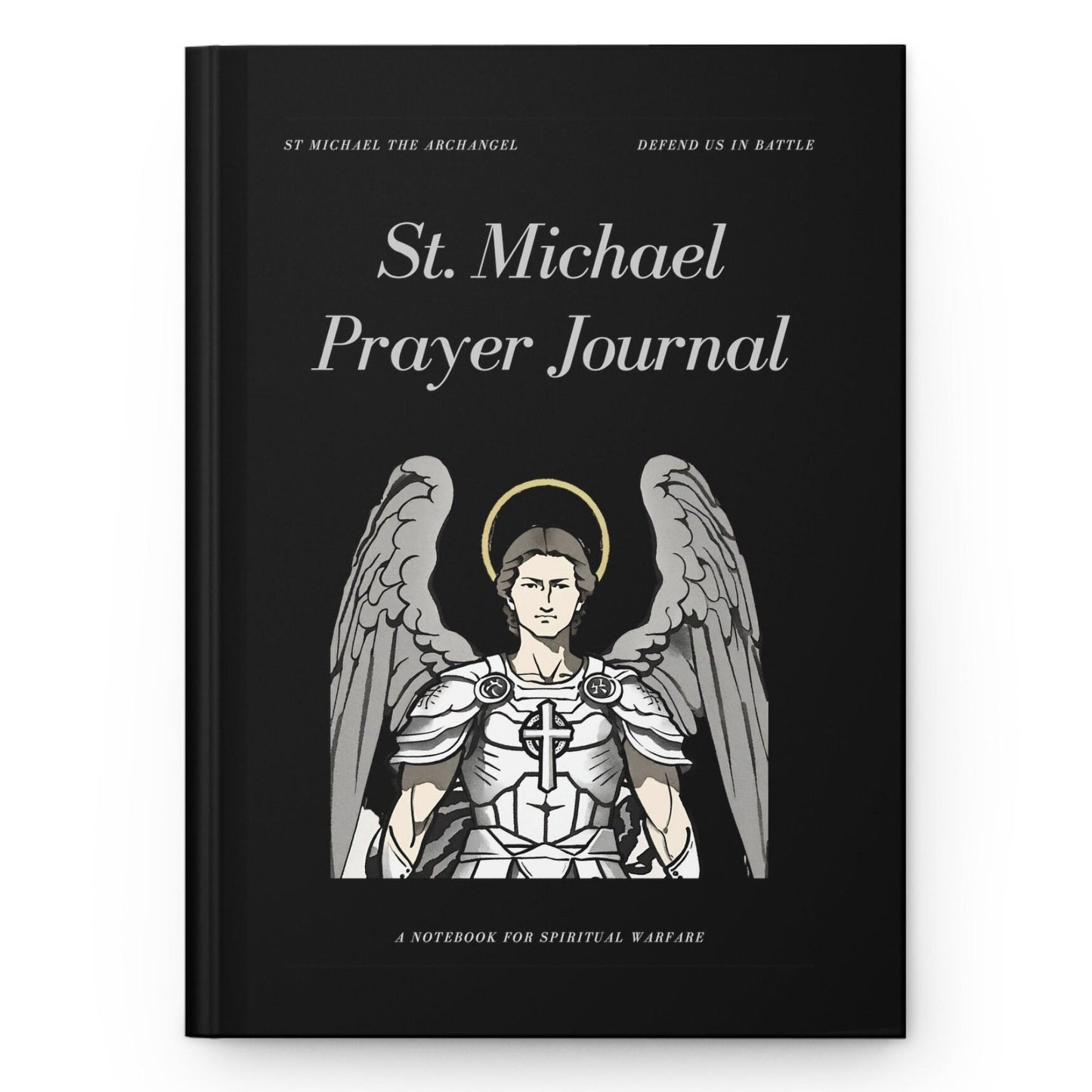 St Michael Blank Prayer Journal, Catholic Spiritual Reflections Notebook, Ruled Pages, Religious Diary, Catholic Gifts for Men