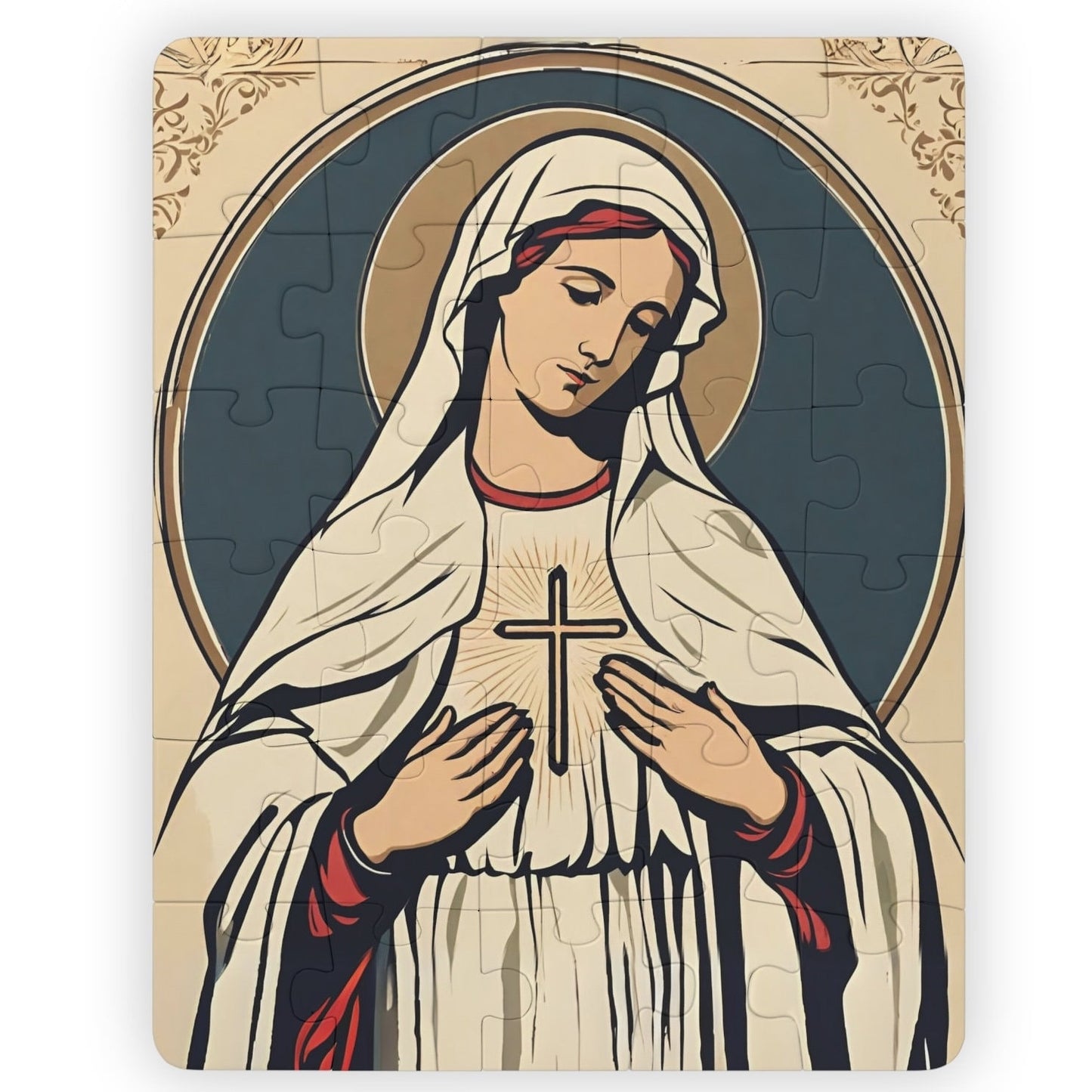 Blessed Virgin Mary Kids Puzzle, 30-Piece Children Jigsaw Puzzle, Catholic Gifts for Toddlers