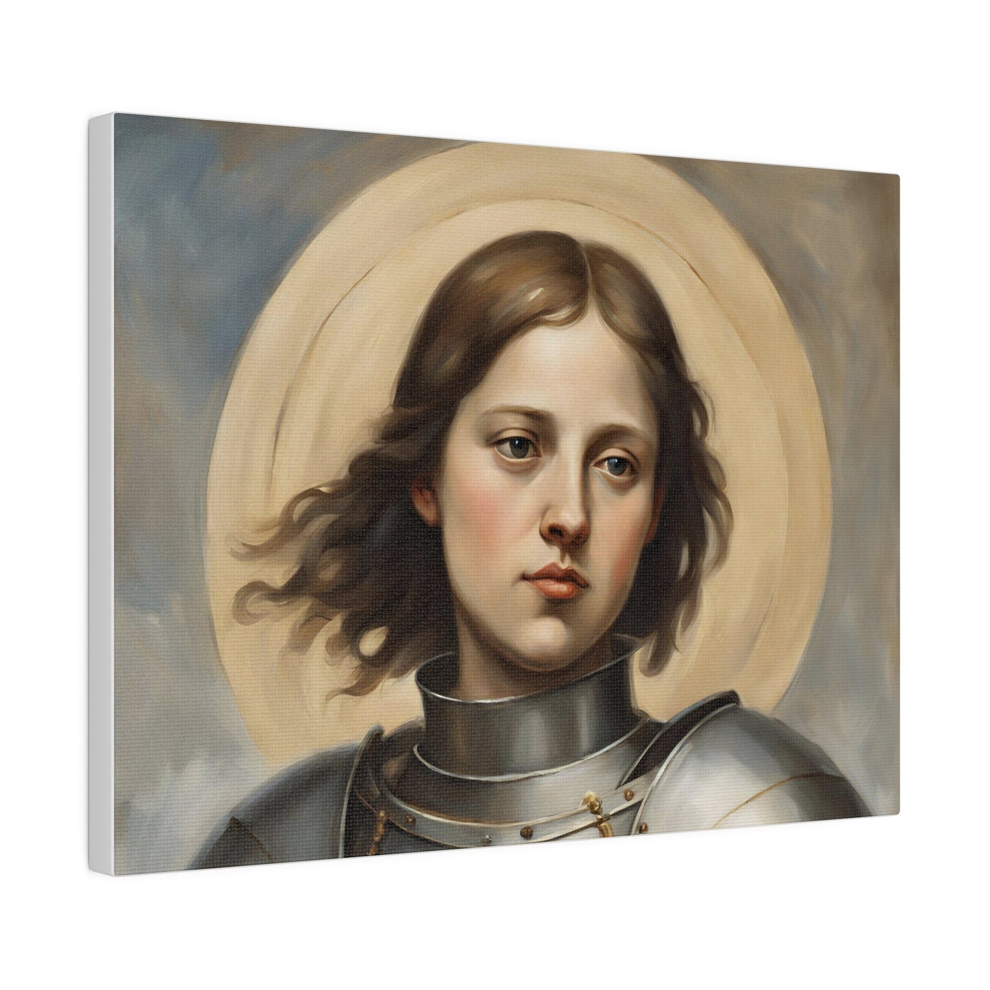 Saint Joan of Arc Matte Canvas, Modern Wall Canvas for the Living Room, Cotton and Polyester Canvas, Minimalist Wall Canvas, Home Decor