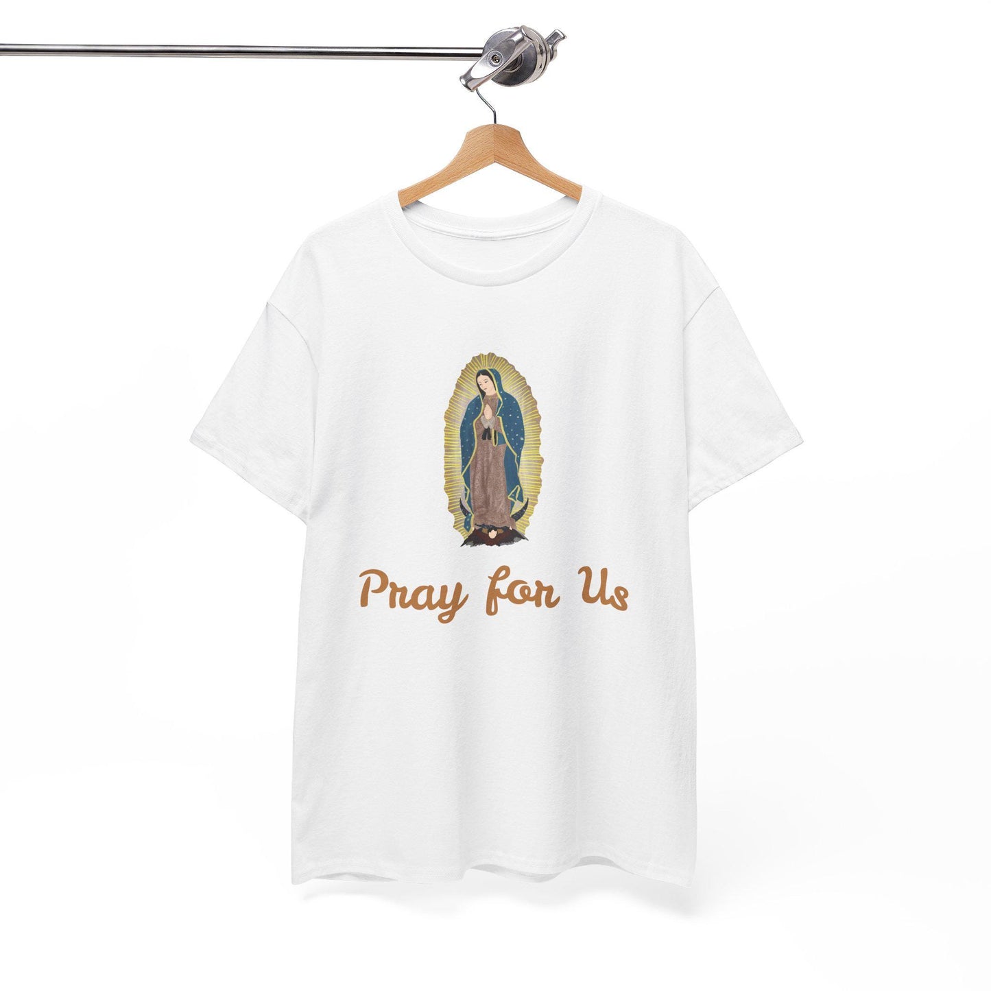 Our Lady of Guadalupe Unisex Tee, Religious Graphic T-Shirt, Virgin Mary Cotton Shirt, Catholic Gift, Mexican Religious Art Top