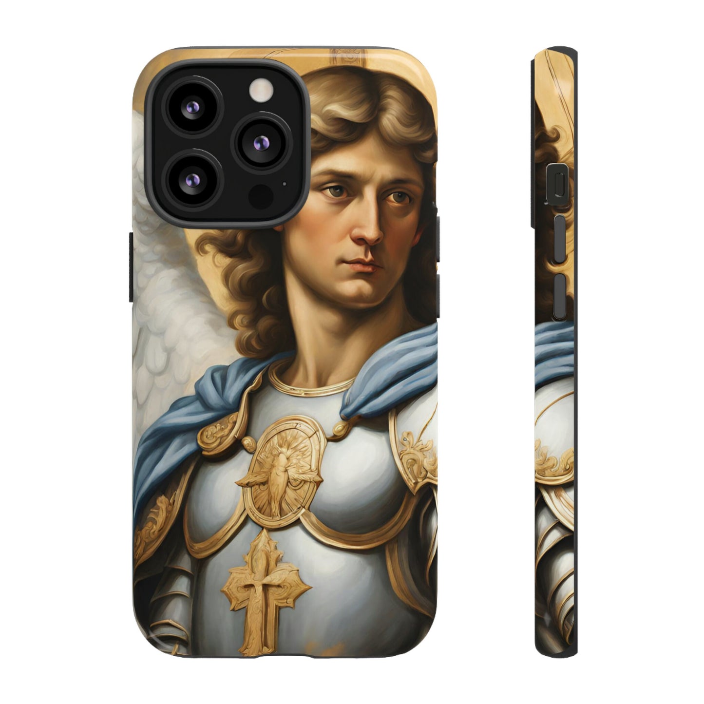 Saint Michael iPhone Tough Case, Protective Phone Case, Unique Phone Case, TPU Polycarbonate Case, Tough Phone Cases, Gift for Him