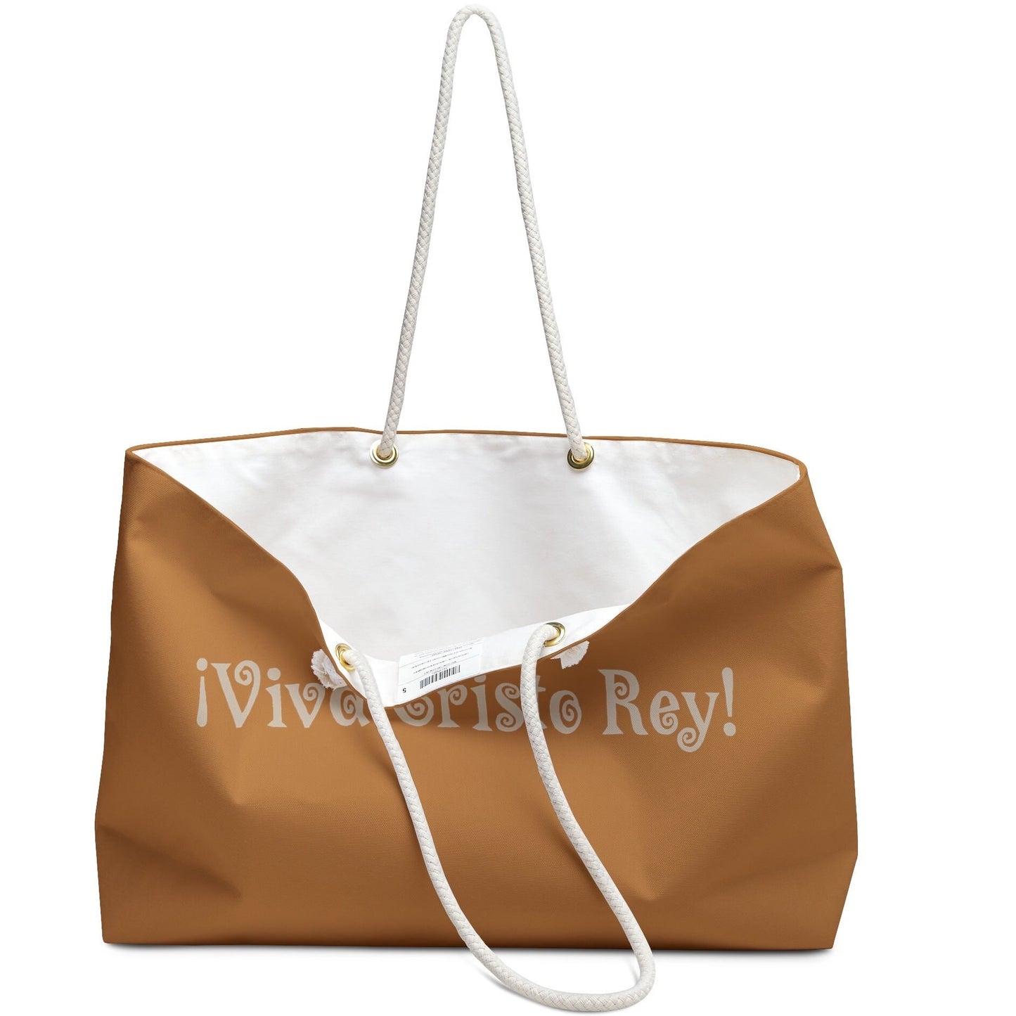 Our Lady of Guadalupe Weekender Bag, Viva Cristo Rey Tote Bag, Blessed Virgin Mary, Gifts for Catholics