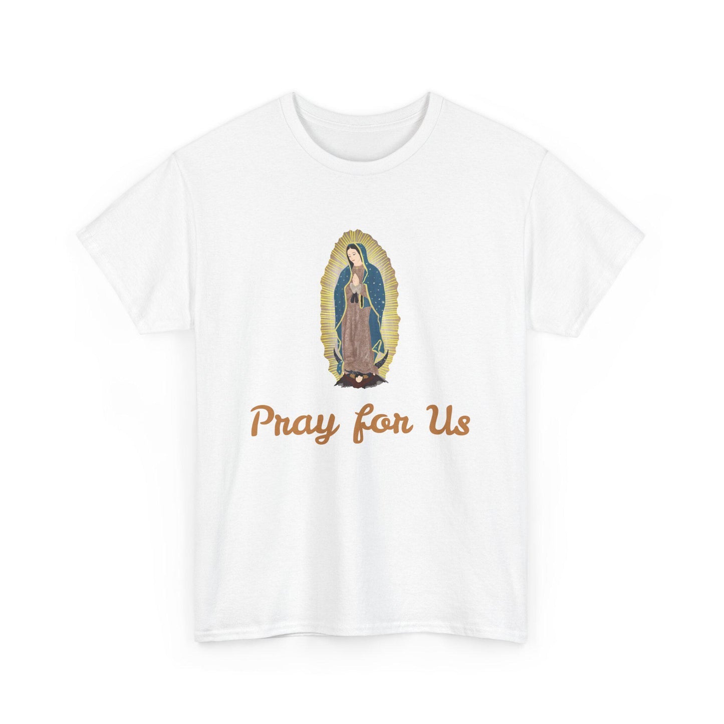 Our Lady of Guadalupe Unisex Tee, Religious Graphic T-Shirt, Virgin Mary Cotton Shirt, Catholic Gift, Mexican Religious Art Top