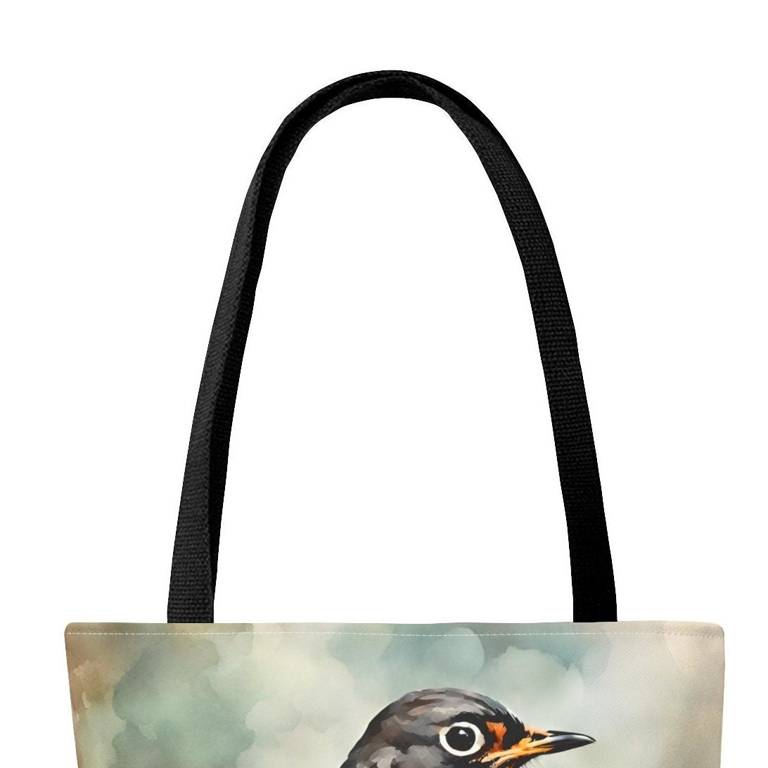 American Robin Tote Bag, Bird Totes, Watercolor Style Daily Bag, Canvas Tote Bag, Totes for Moms, Bird Lover Gifts, Gifts for Kids