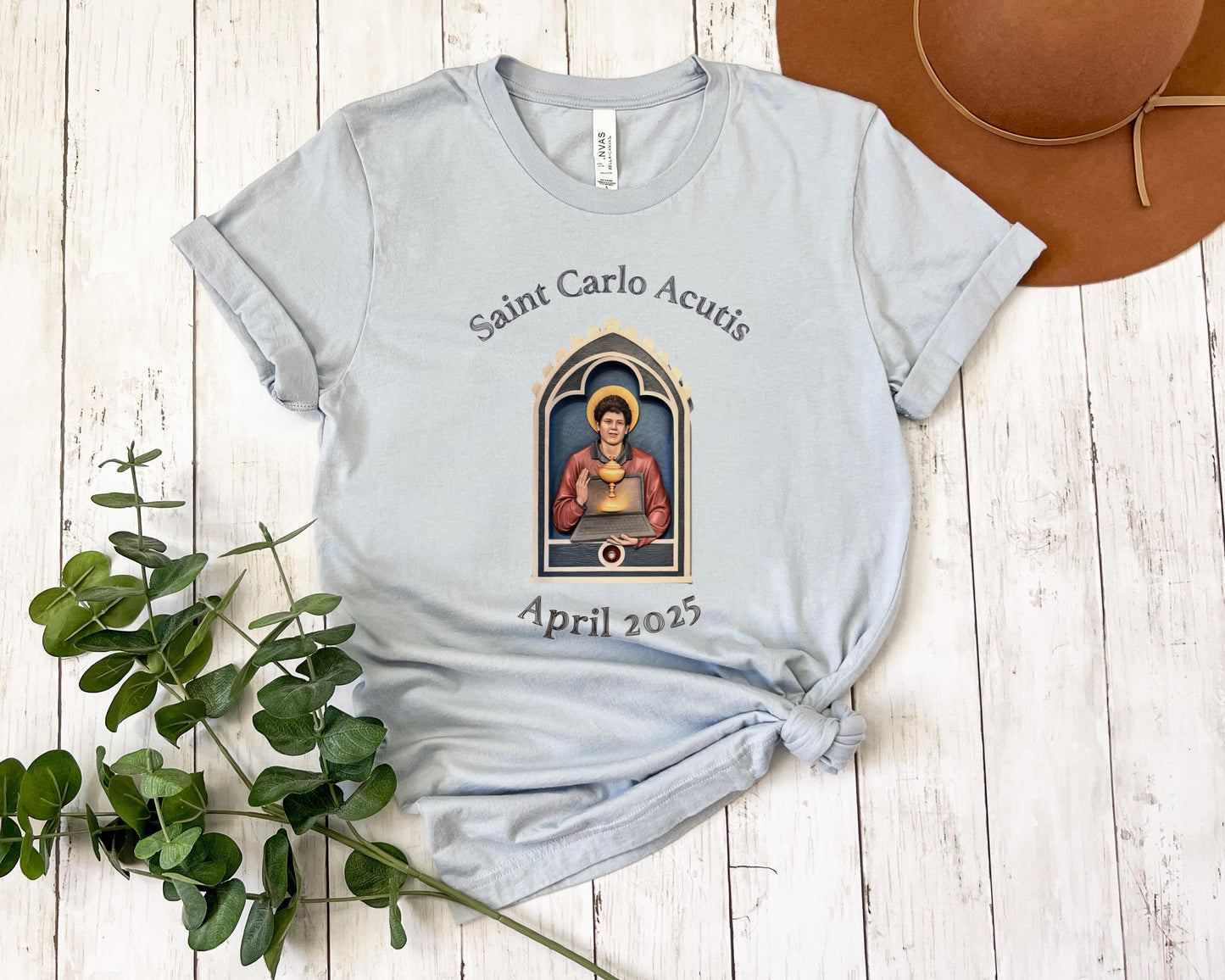 Saint Carlo Acutis T Shirt - Unisex Tee for Catholic Youth, Gift for Catholic Kids, Catholic Clothing, Memorial Shirt, Canonization Apparel