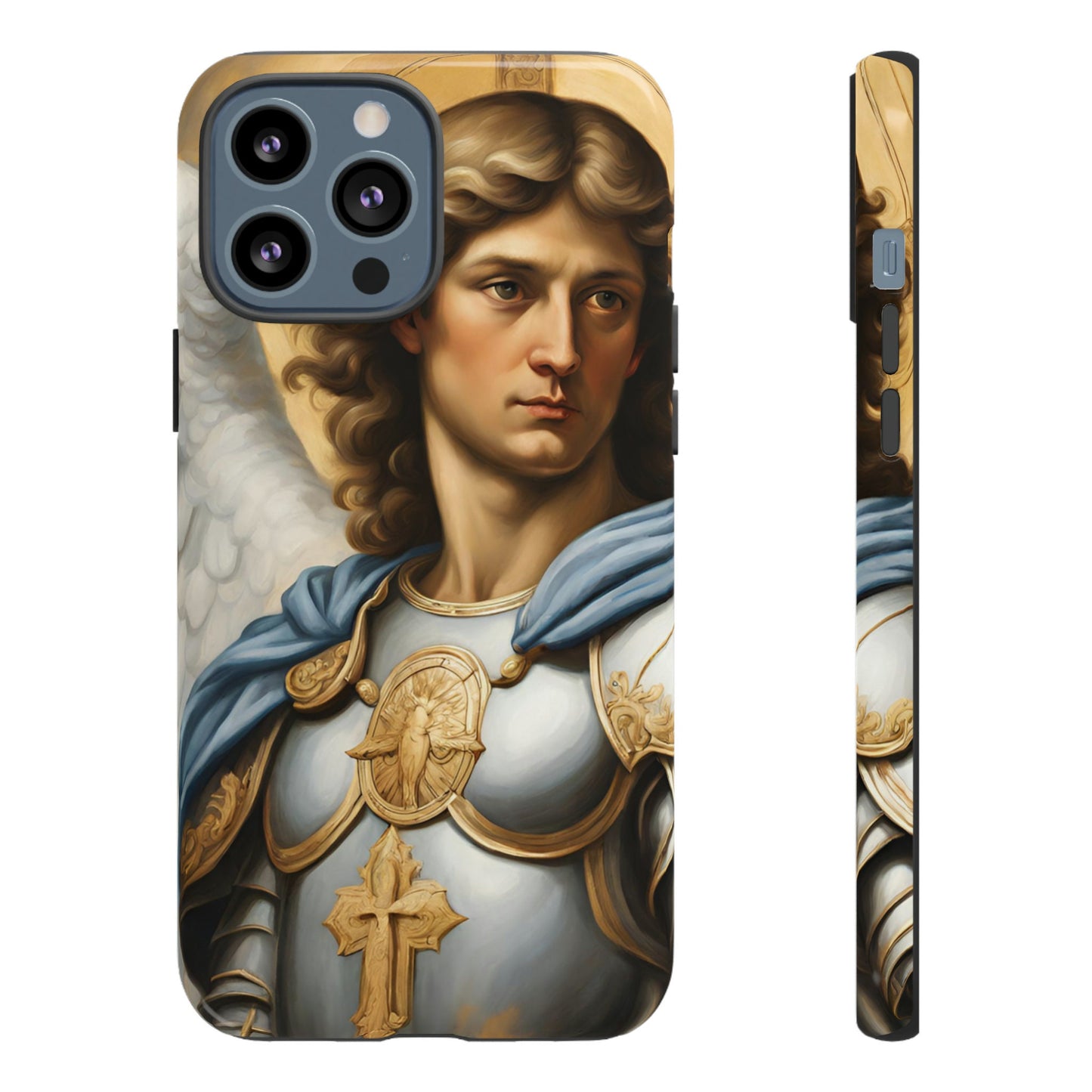 Saint Michael iPhone Tough Case, Protective Phone Case, Unique Phone Case, TPU Polycarbonate Case, Tough Phone Cases, Gift for Him