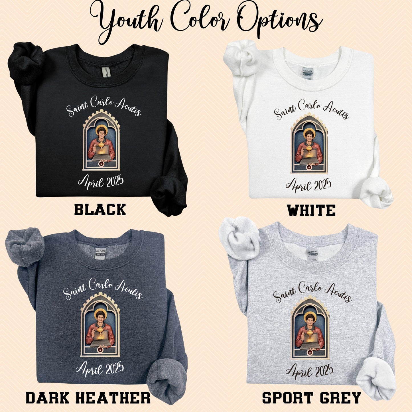 Saint Carlo Acutis Catholic Sweatshirt, Blessed Carlo Acutis Unisex Crewneck Pullover, Canonization Pilgrimage Apparel, Gift for Catholics