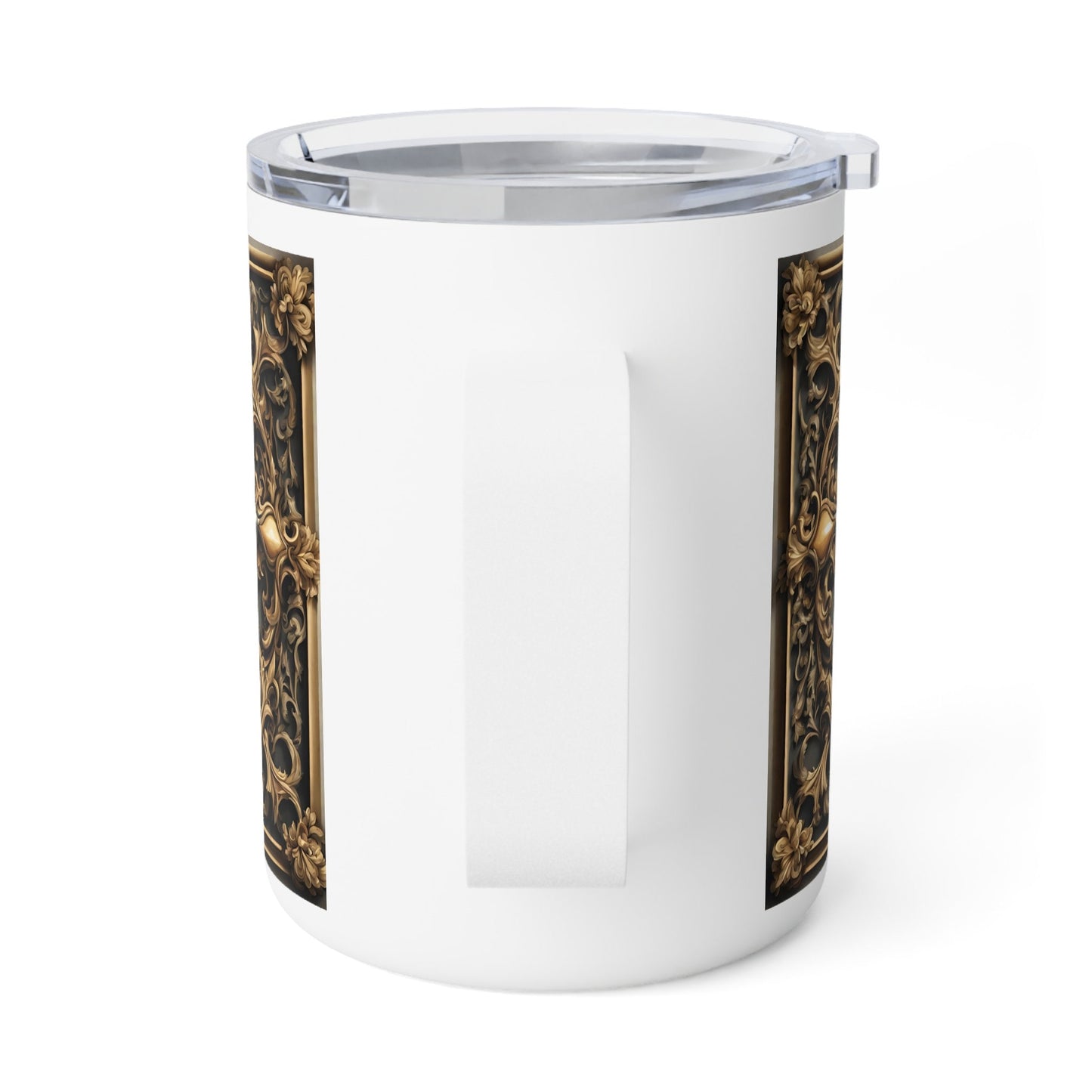 Decorative Cross Insulated Coffee Mug | 10oz | Snap-on Lid