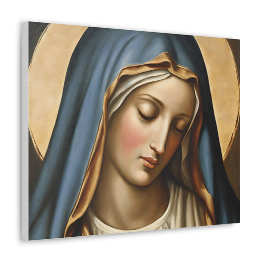 Virgin Mary Gallery Wrap Canvas, Modern Wall Canvas for the Living Room, Cotton Canvas Fabric, Minimalist Wall Canvas, Housewarming Gift