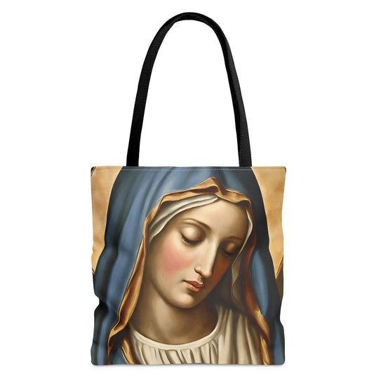 Blessed Virgin Mary Tote Bag, Tote Bags for Women, Mother Mary Tote Bag, Minimalist Shoulder Bag, Vintage Style Daily Bags, Canvas Tote Bag